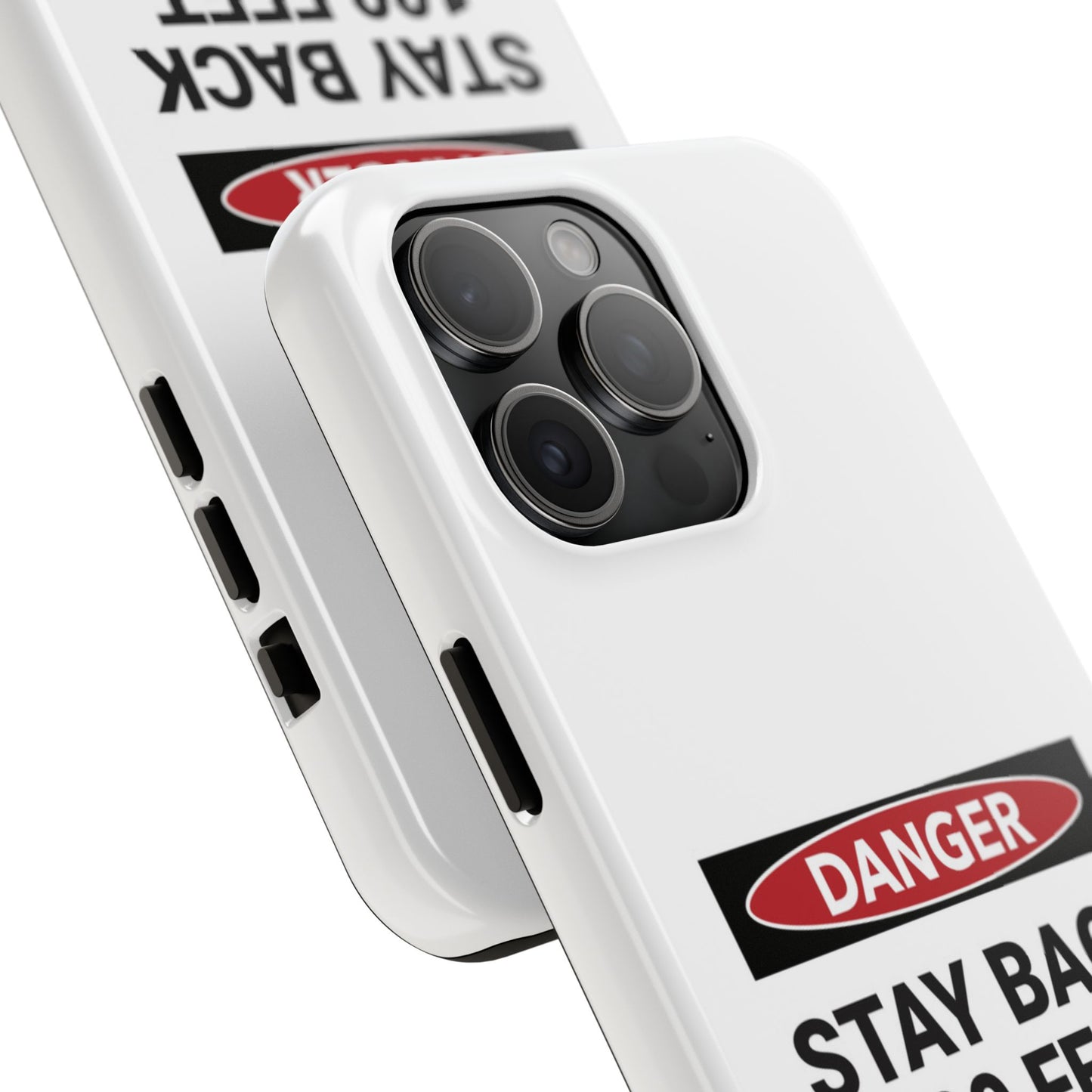 Danger Stay Back 100 Feet - Tough iPhone Cases - Choose your Size