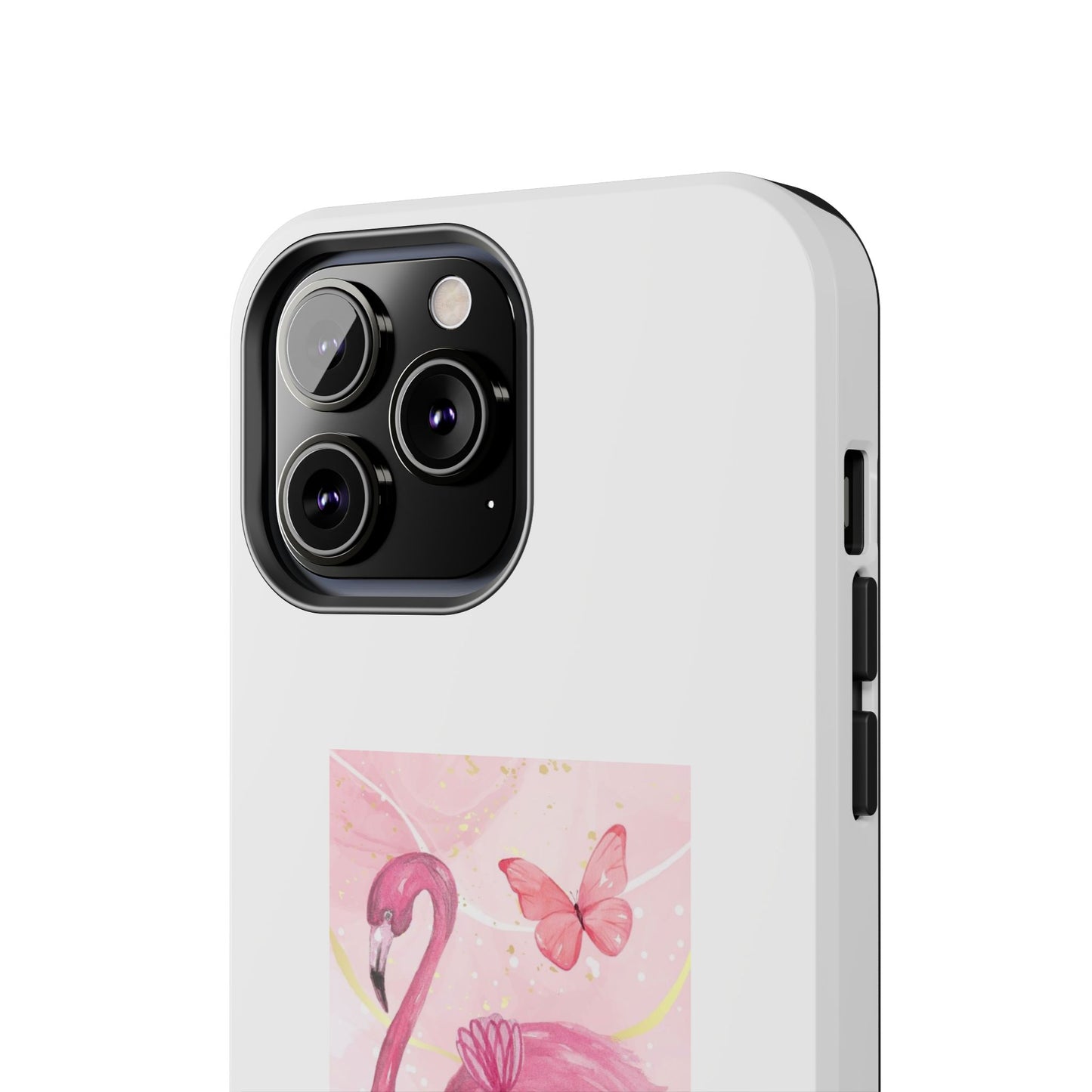 Flamingo & Butterfly - Tough iPhone Cases - Choose your Size