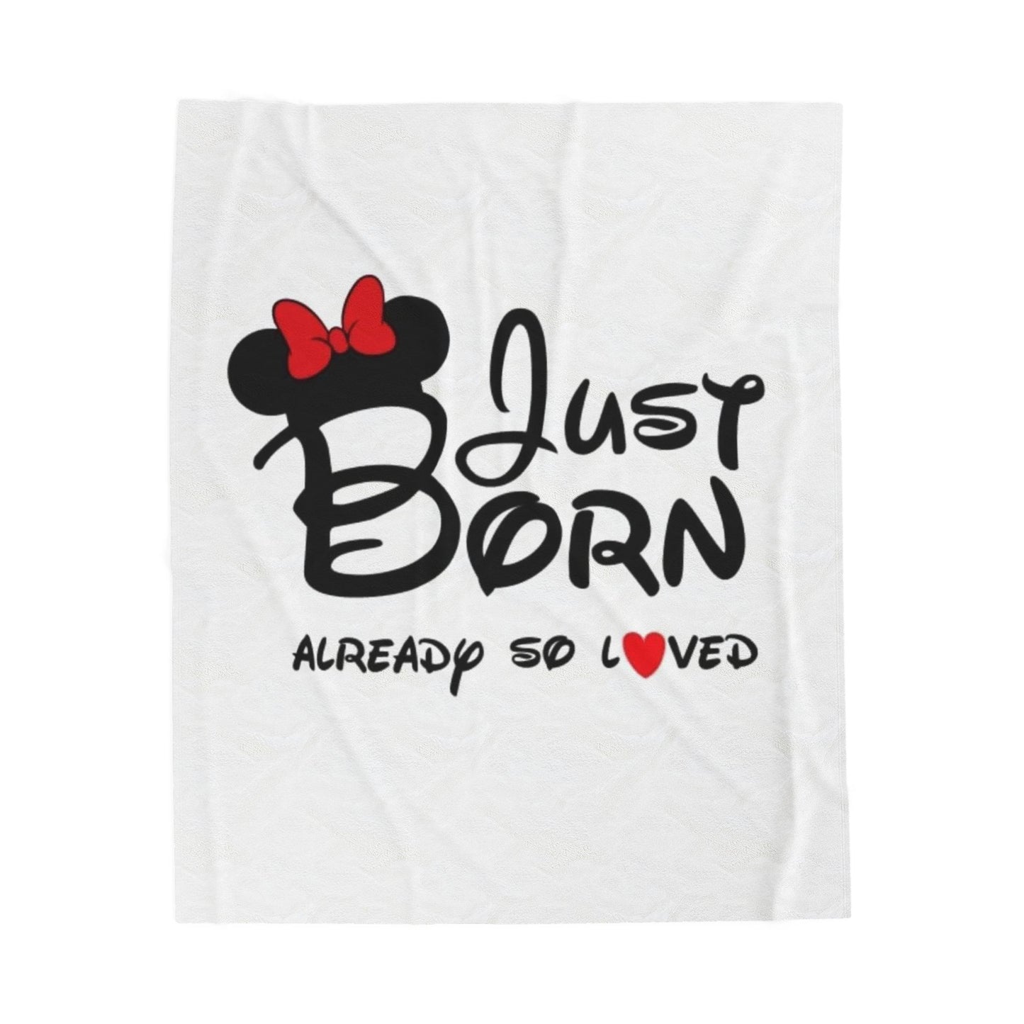 Just Born Already So Loved - Plush Blanket, Perfect for Newborns, Nursery Decor, Baby Shower Gift, Cozy and Cute