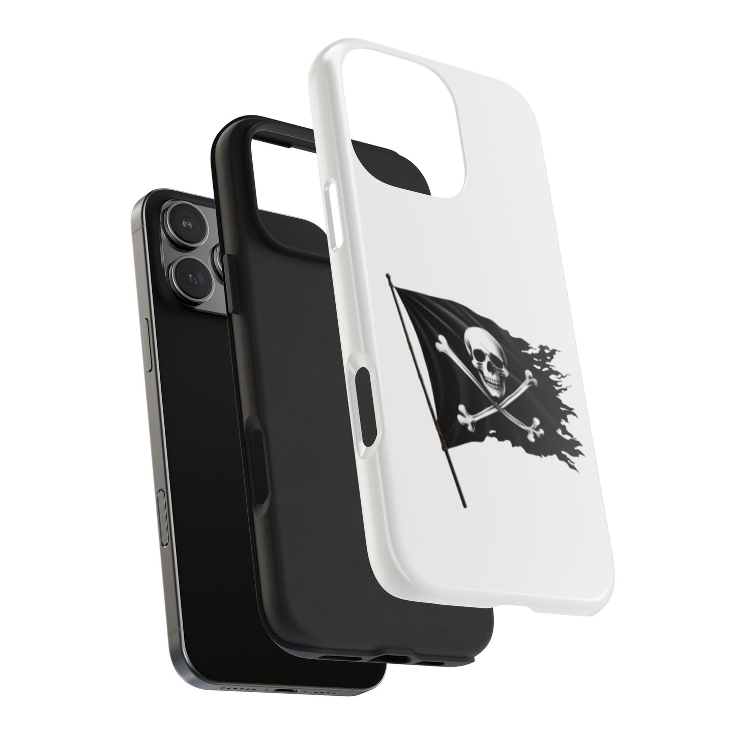 Black Skull Pirate Flag - Tough iPhone Cases - Choose your Size