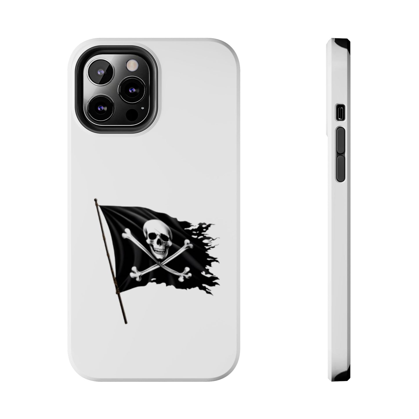 Black Skull Pirate Flag - Tough iPhone Cases - Choose your Size