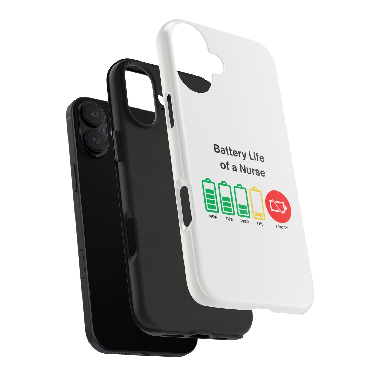 Battery Life of a Nurse - Tough iPhone Cases - Choose your Size