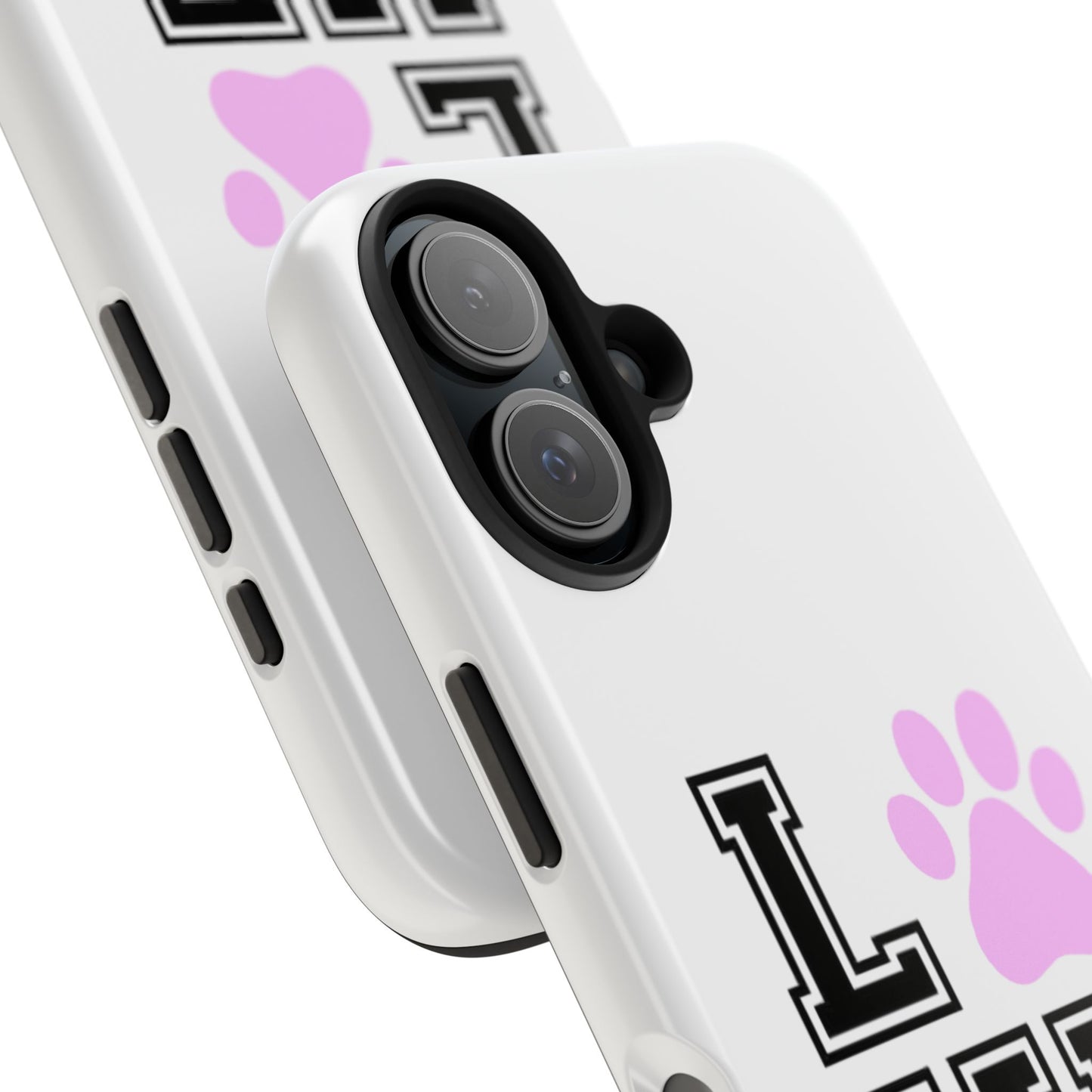 Love Pink Paw Print - Tough iPhone Cases - Choose your Size