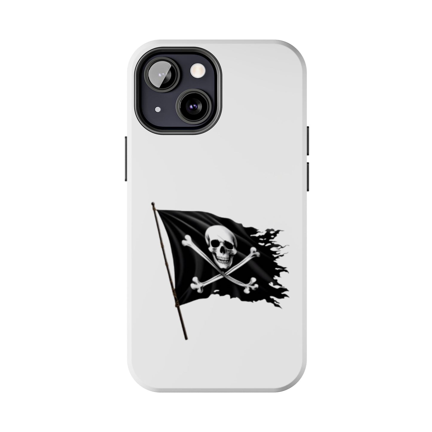 Black Skull Pirate Flag - Tough iPhone Cases - Choose your Size