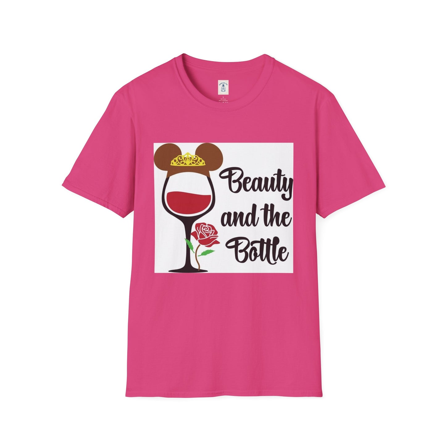 Beauty and the Bottle - Unisex Soft style T-Shirt