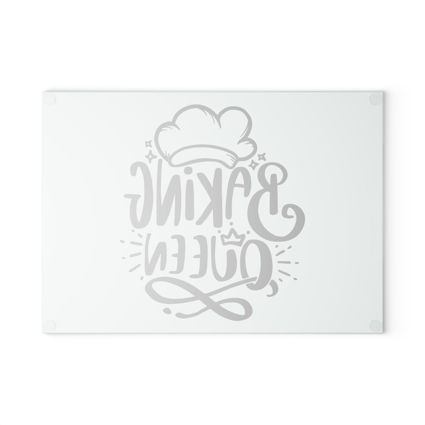 Baking Queen Glass Cutting Board, Kitchen Decor, Gift for Grill Lovers, Unique Cooking Gifts, Housewarming Gift