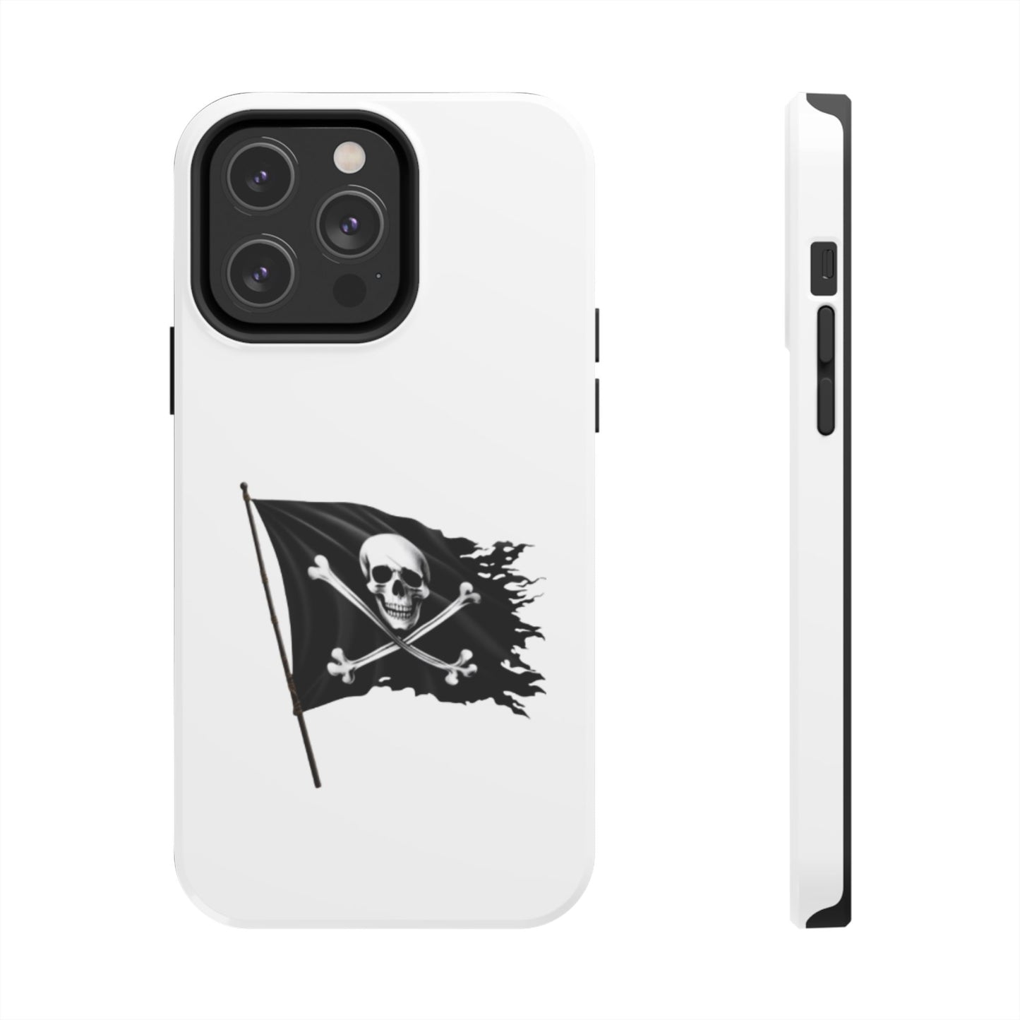 Black Skull Pirate Flag - Tough iPhone Cases - Choose your Size