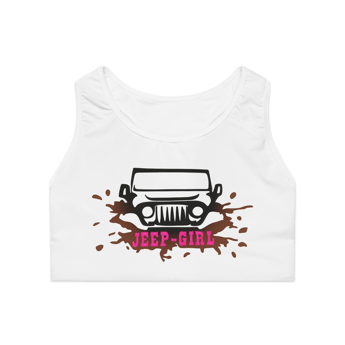 Jeep Girl - Sports Bra, Cute Workout Top, Fitness Apparel, Jeep Lover Gift, Activewear for the Gym or Yoga