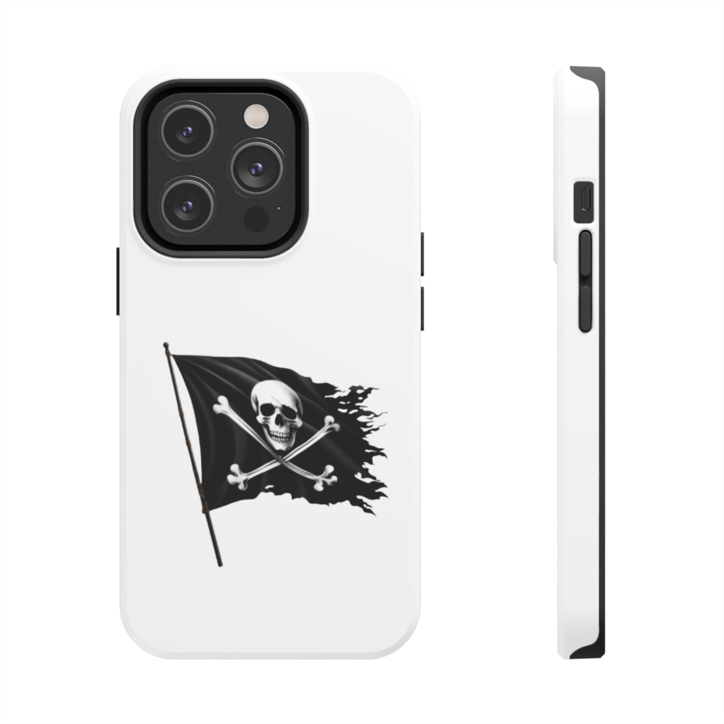 Black Skull Pirate Flag - Tough iPhone Cases - Choose your Size