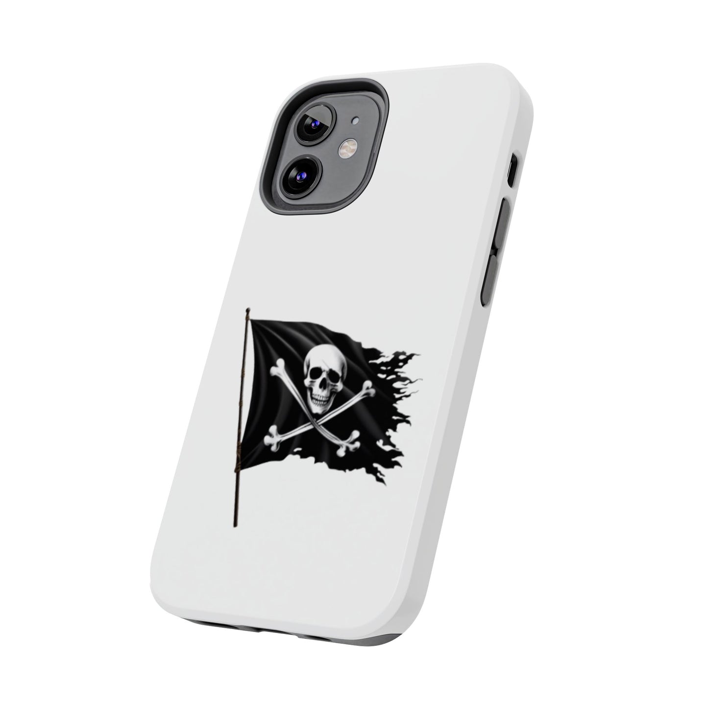 Black Skull Pirate Flag - Tough iPhone Cases - Choose your Size