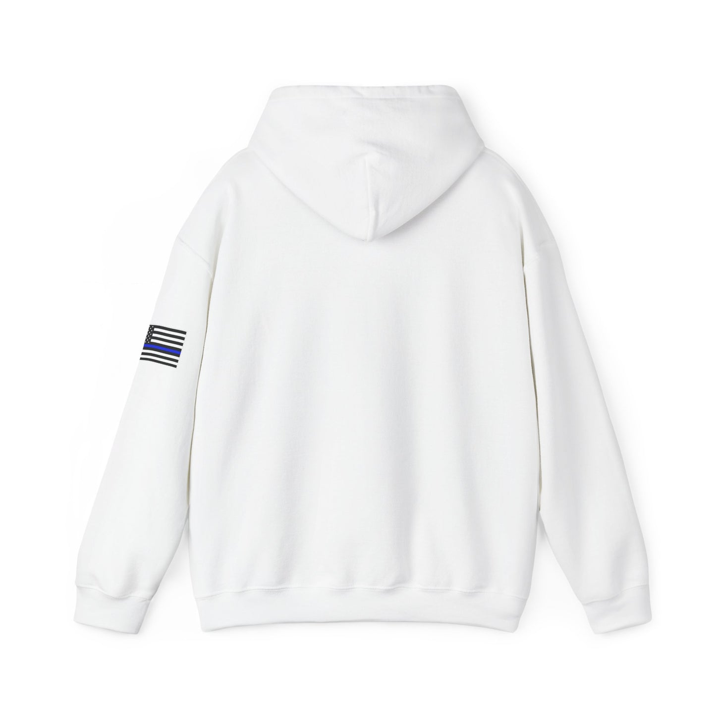 ASK, TELL, MAKE - Blue Line Hoodie, Unisex Heavy Blend Hooded Sweatshirt, Police Support Apparel, Law Enforcement Gear, Gift for First Responders.