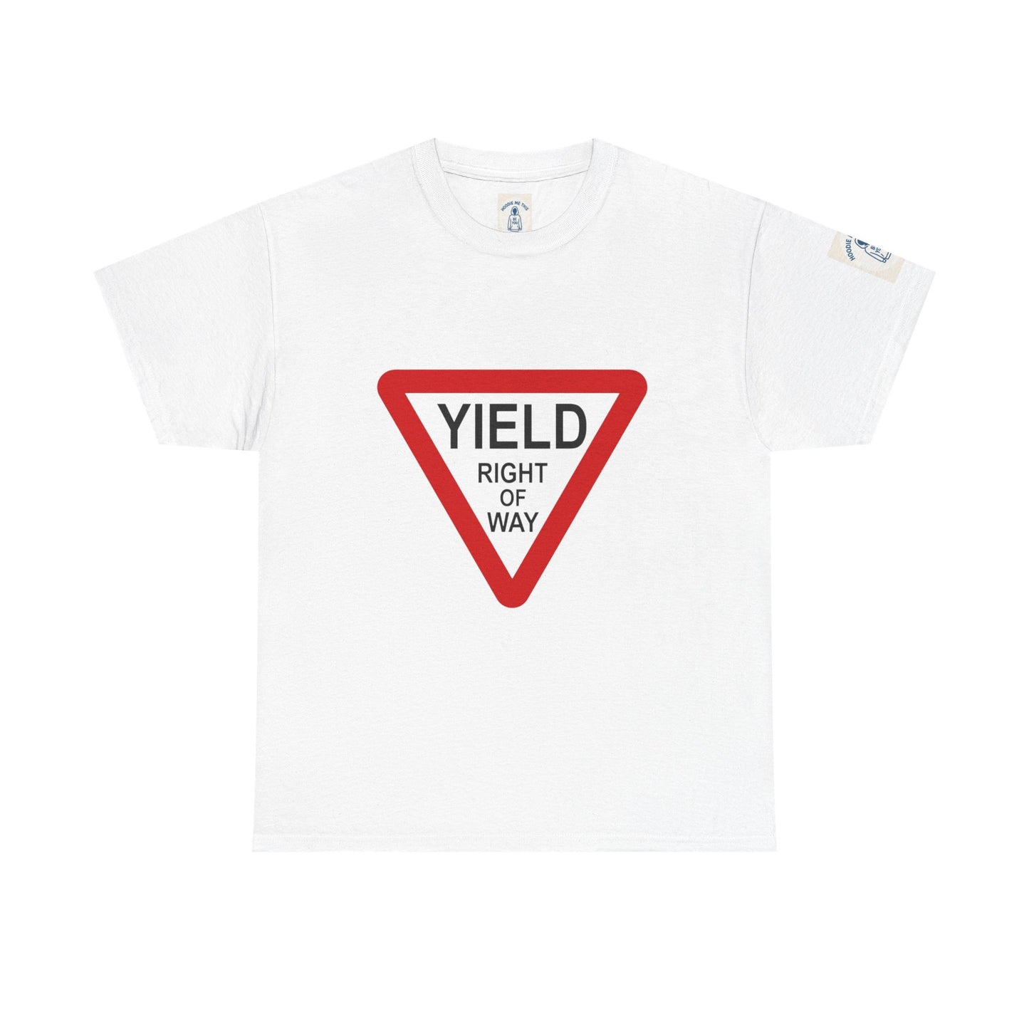 Yield Right of Way - Unisex Heavy Cotton Tee