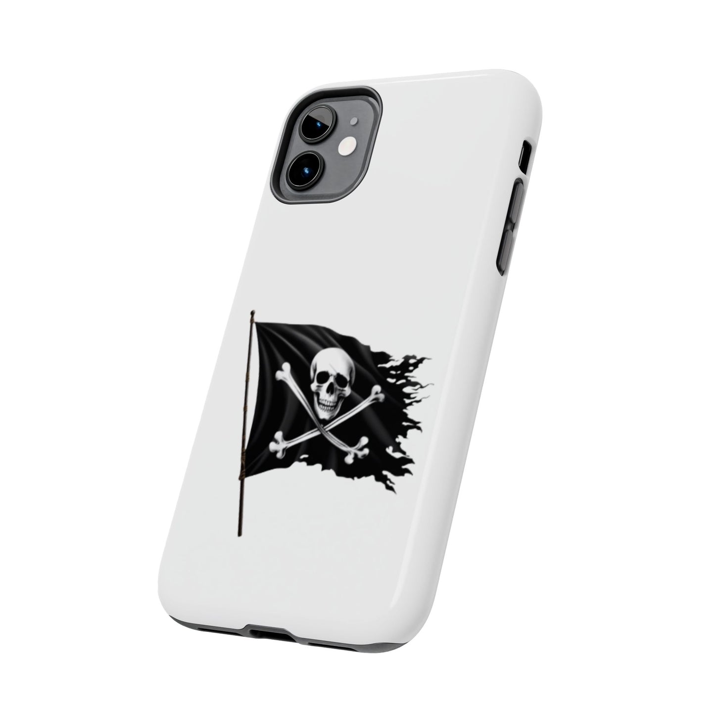 Black Skull Pirate Flag - Tough iPhone Cases - Choose your Size