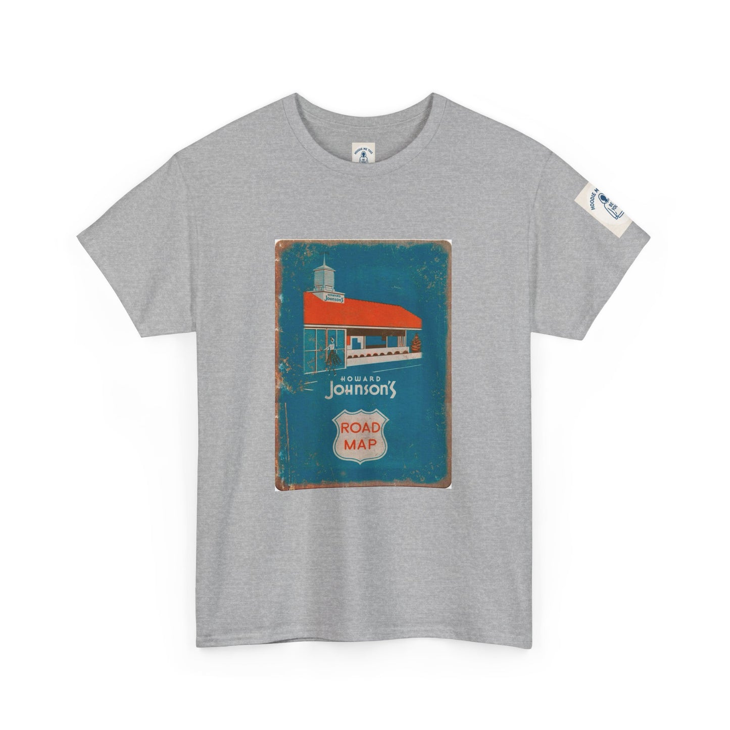 Retro Distressed HOWARD JOHNSON’S - Unisex Heavy Cotton Tee, Vintage Style Tee, Casual Wear, Summer Essentials, Gift for Nostalgia Lovers