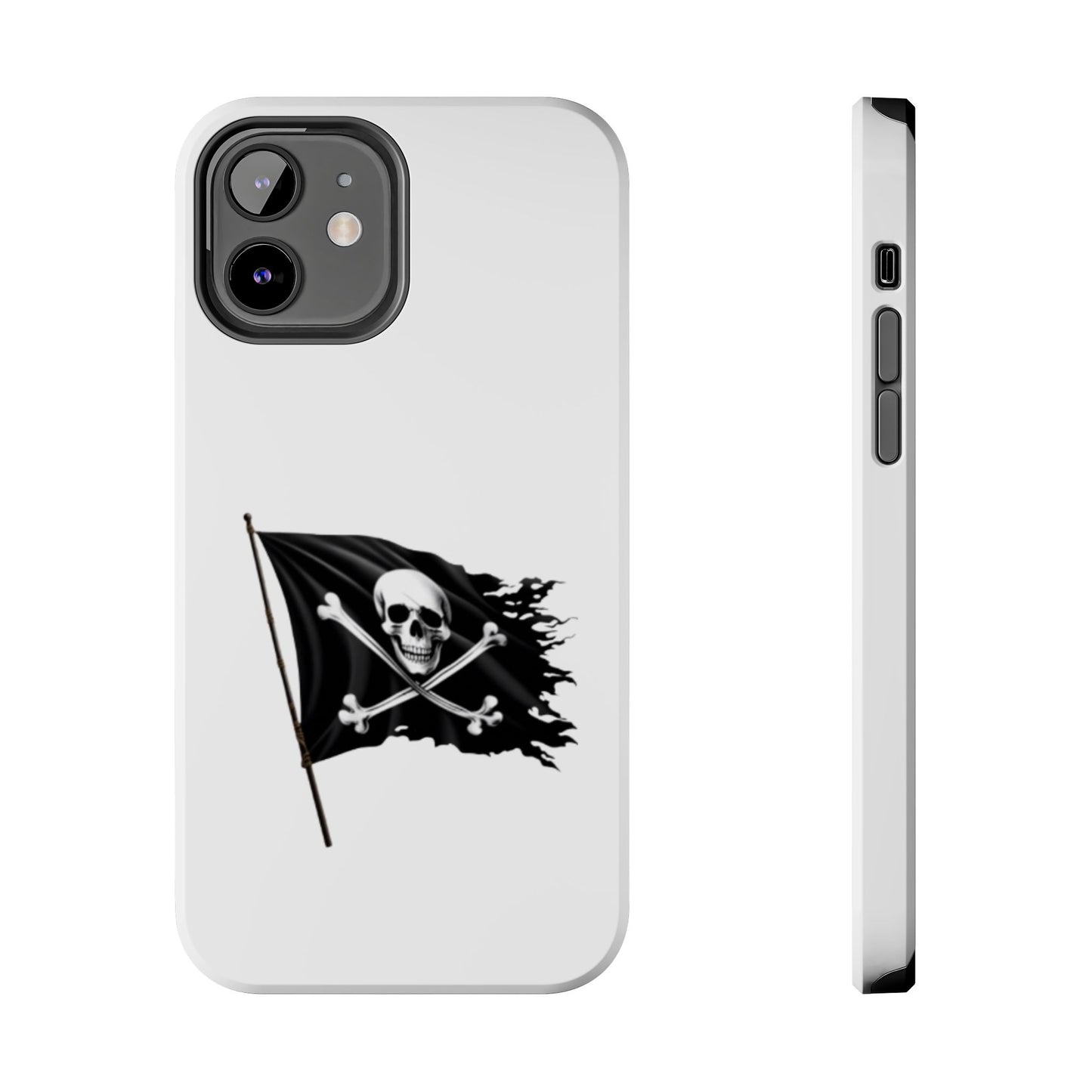 Black Skull Pirate Flag - Tough iPhone Cases - Choose your Size