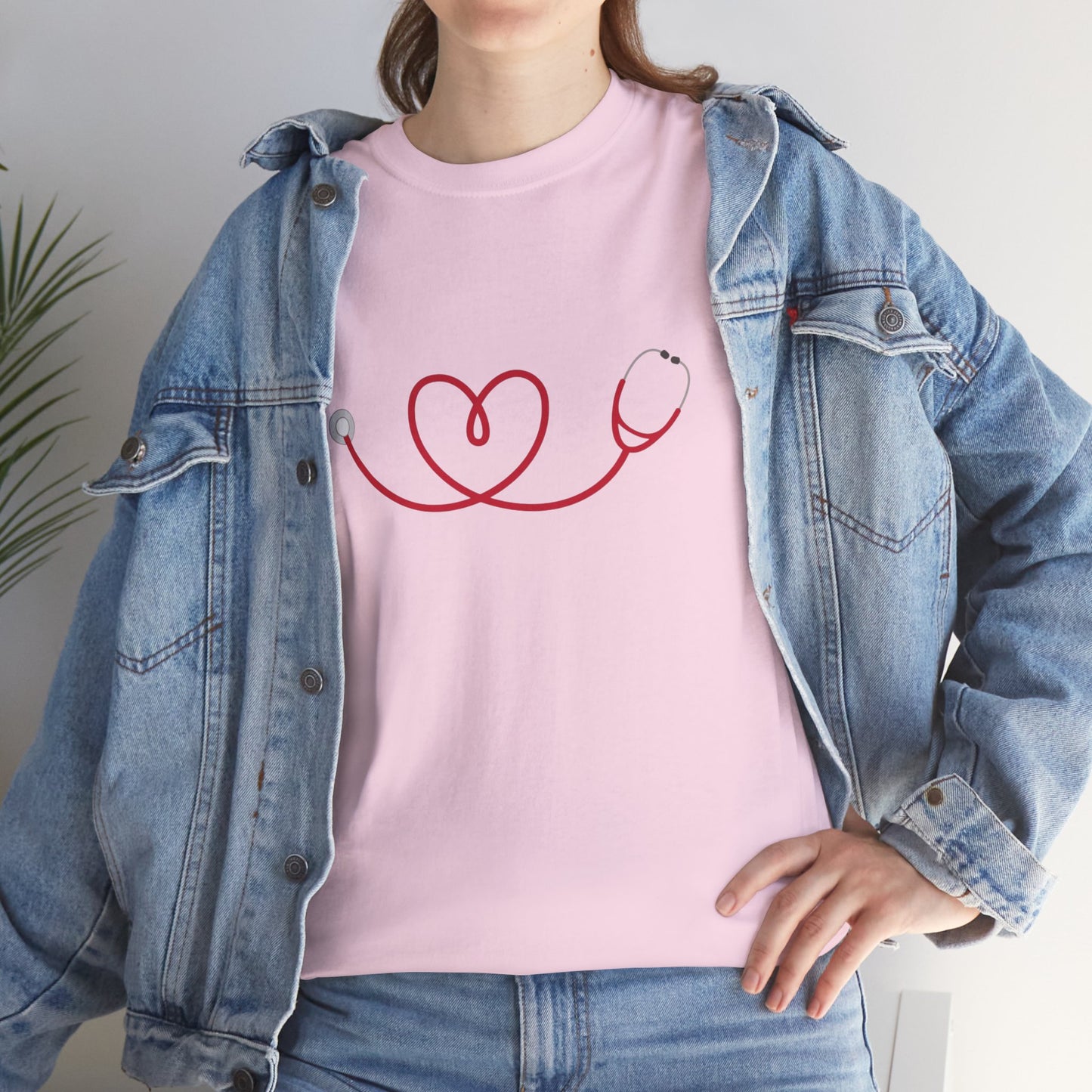 Stethoscope Heart - Unisex Heavy Cotton Tee