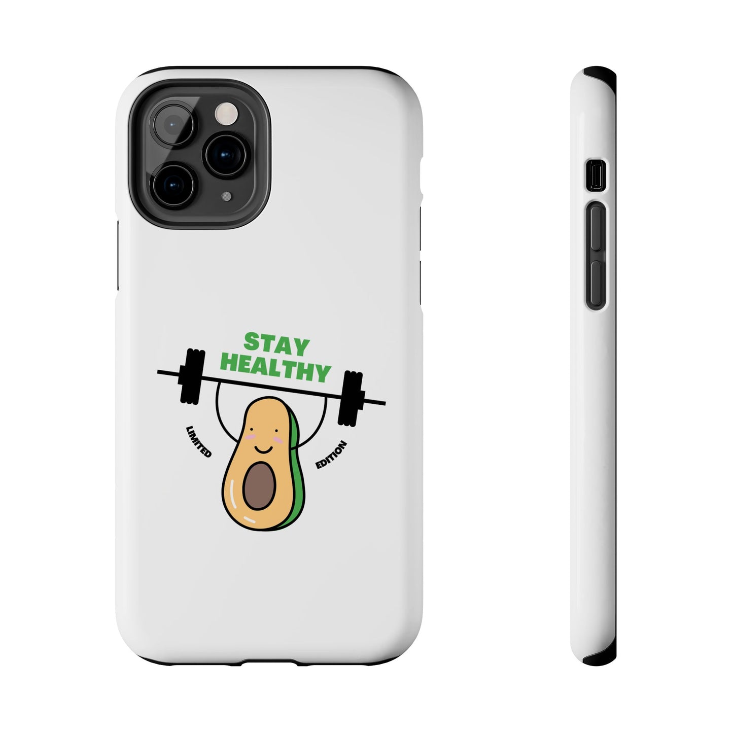 Stay Healthy Avocado - Tough iPhone Cases - Choose your Size