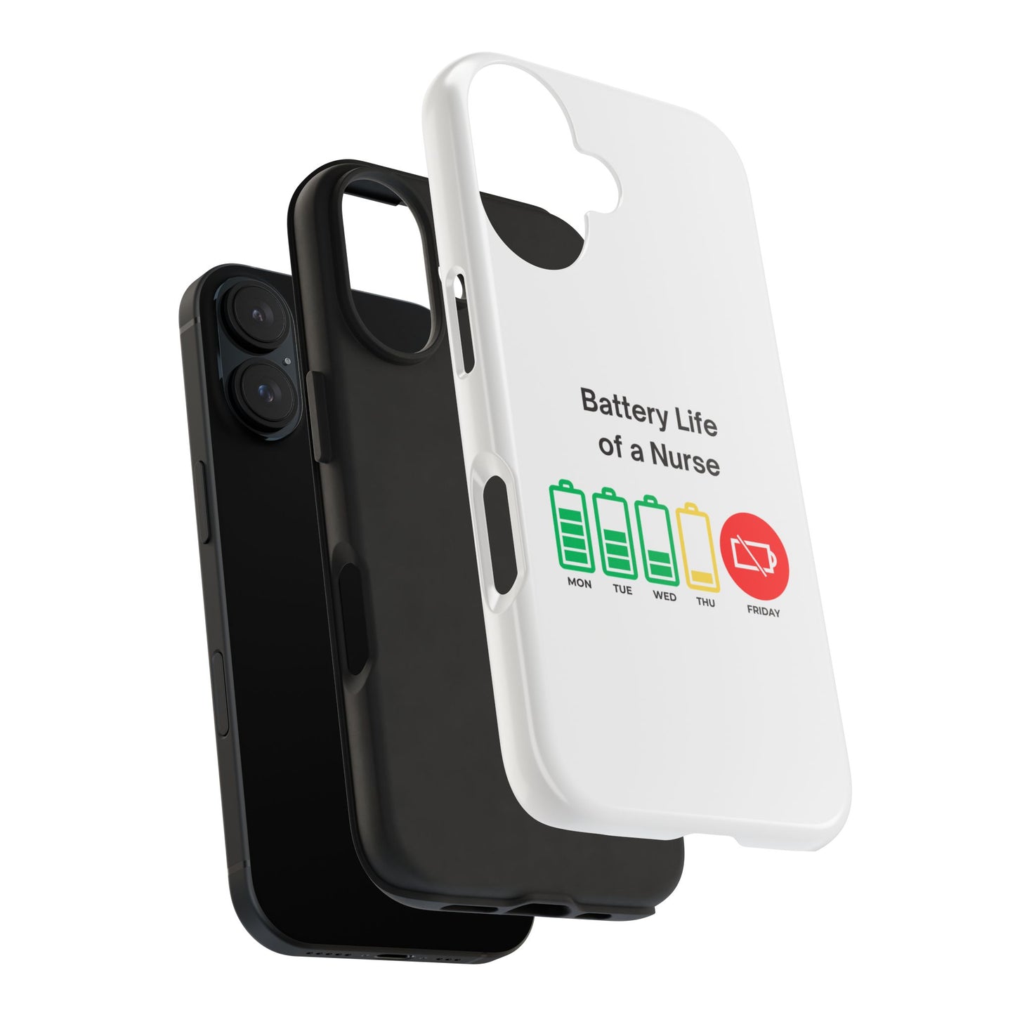 Battery Life of a Nurse - Tough iPhone Cases - Choose your Size