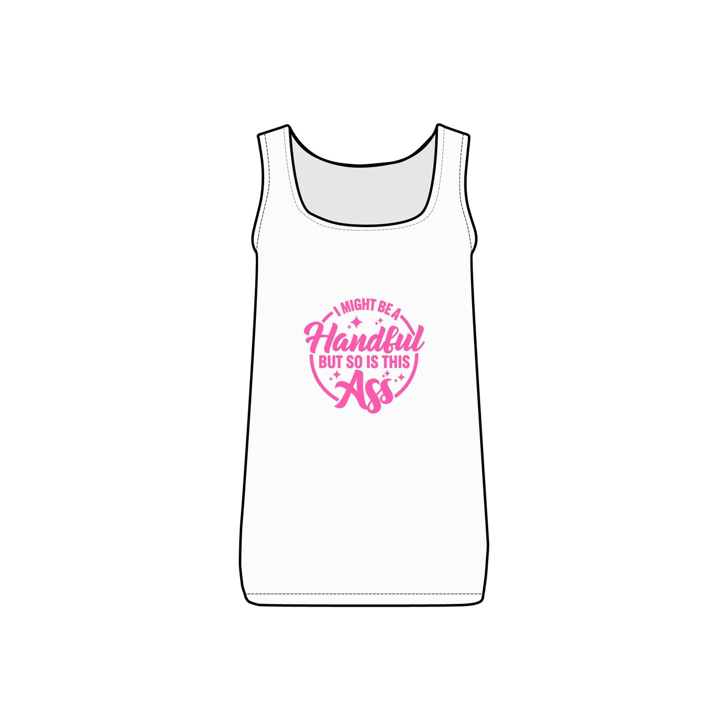 I Might Be A Handful… Women's Micro Ribbed Tank | Cute Casual Summer, Lounge Wear