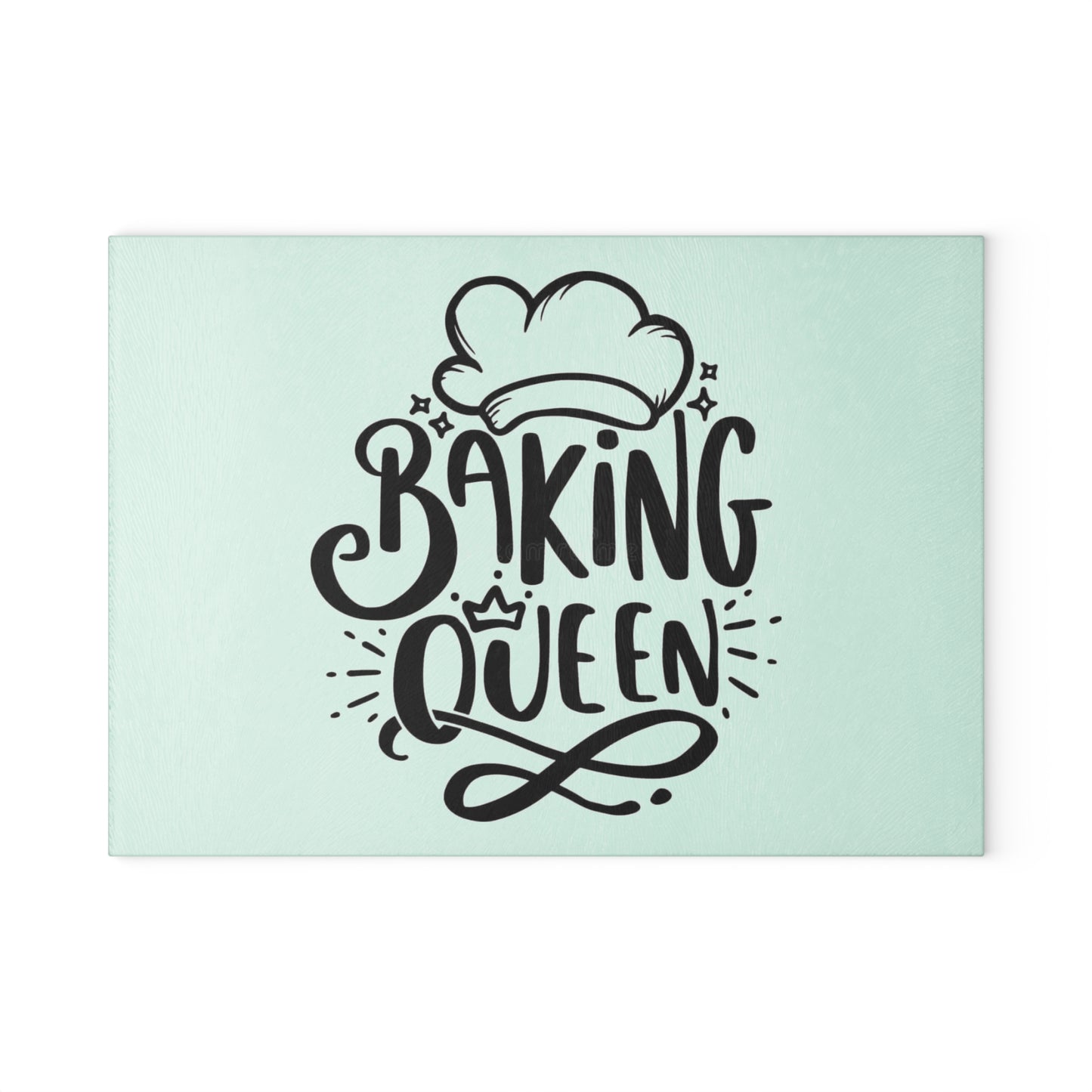 Baking Queen Glass Cutting Board, Kitchen Decor, Gift for Grill Lovers, Unique Cooking Gifts, Housewarming Gift