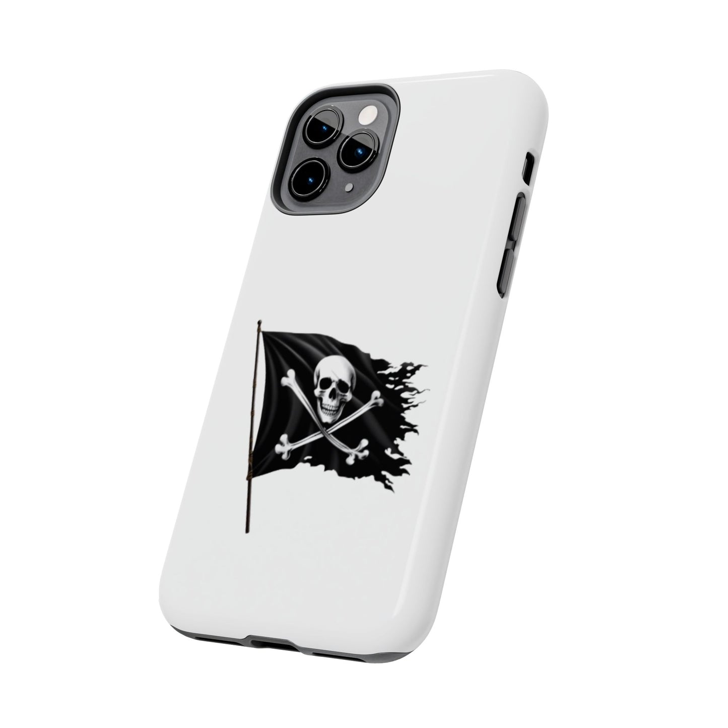 Black Skull Pirate Flag - Tough iPhone Cases - Choose your Size