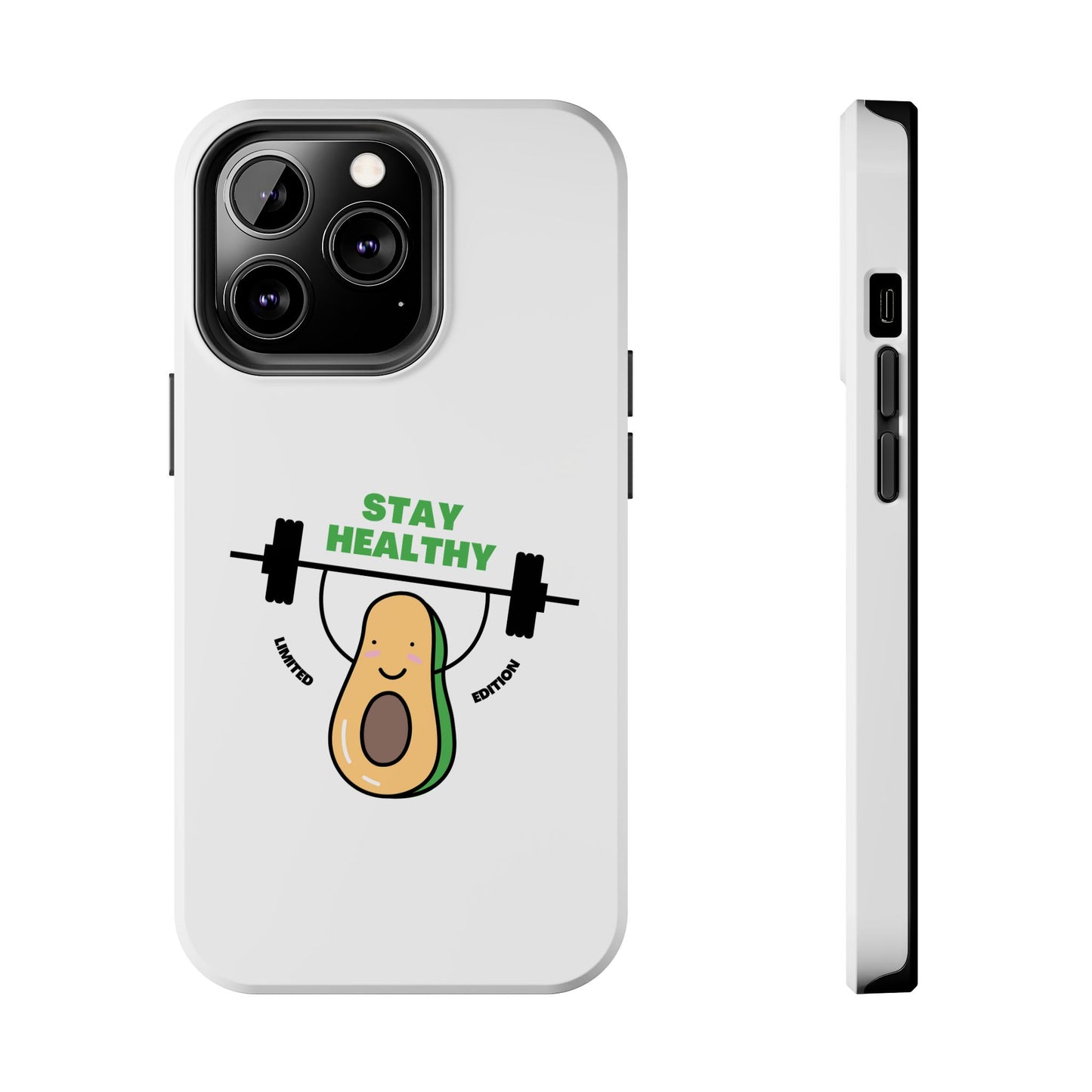 Stay Healthy Avocado - Tough iPhone Cases - Choose your Size