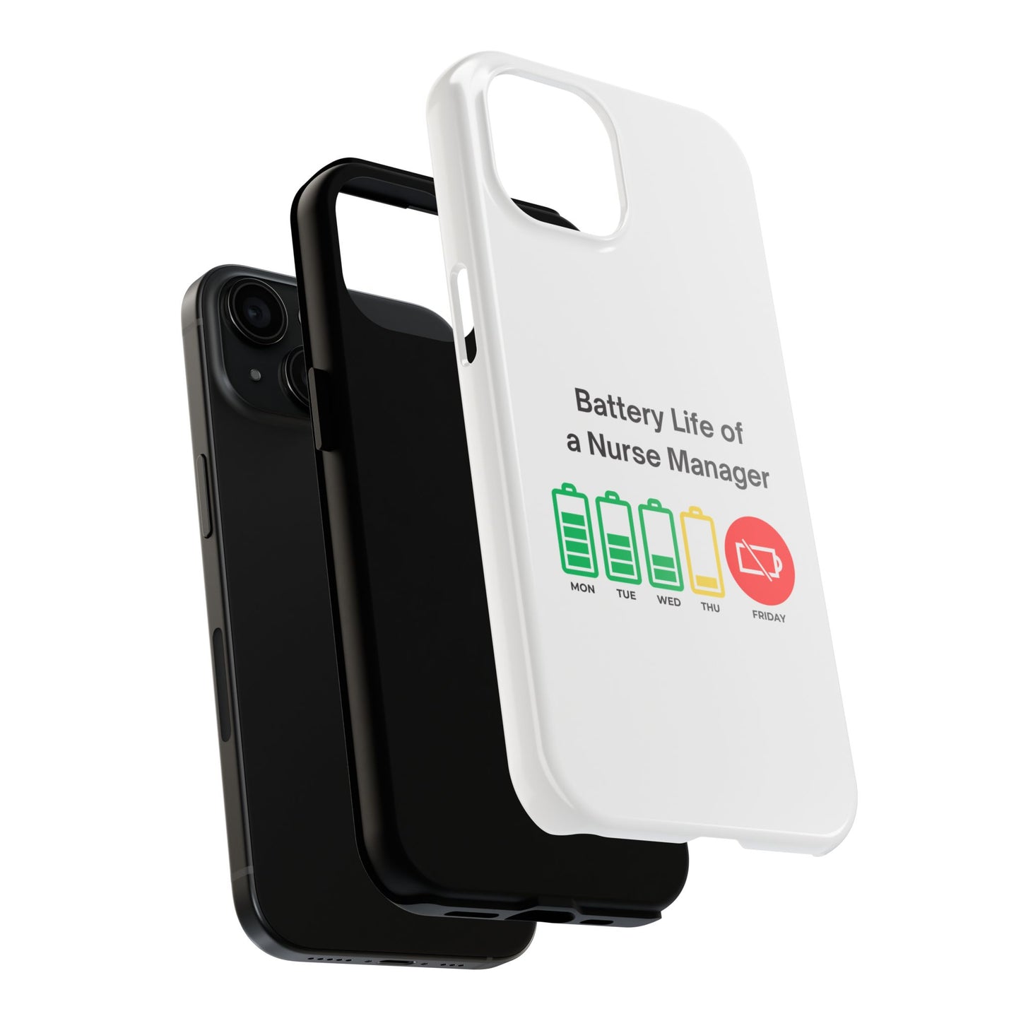 Battery Life of a Nurse Manager - tough iPhone Cases - Choose your Size