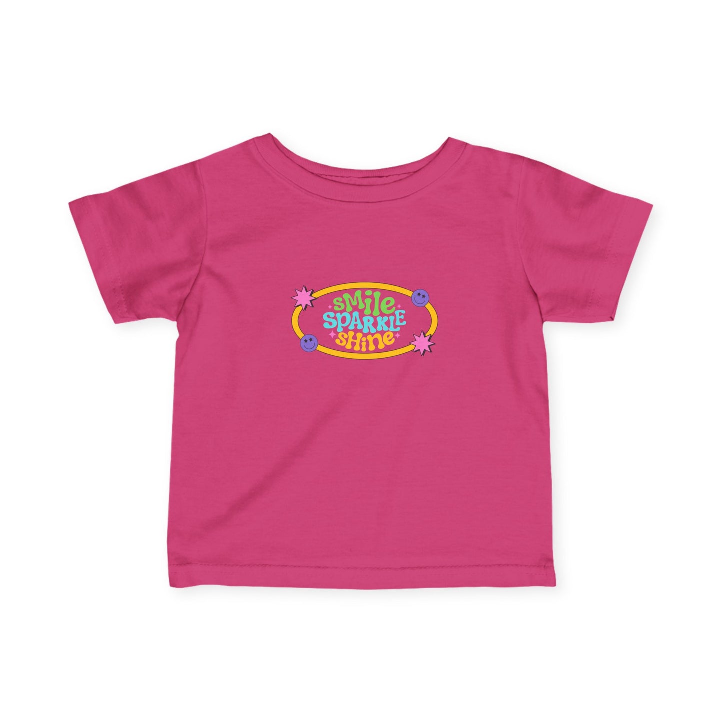 Smile Sparkle Shine - Infant Tee, Cute Baby Shirt, Toddler Graphics, Baby Shower Gift, Nursery Decor
