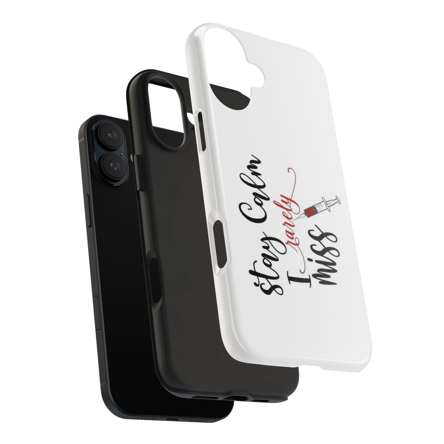 Stay Calm I Rarely Miss - Tough iPhone Cases - Choose your Size