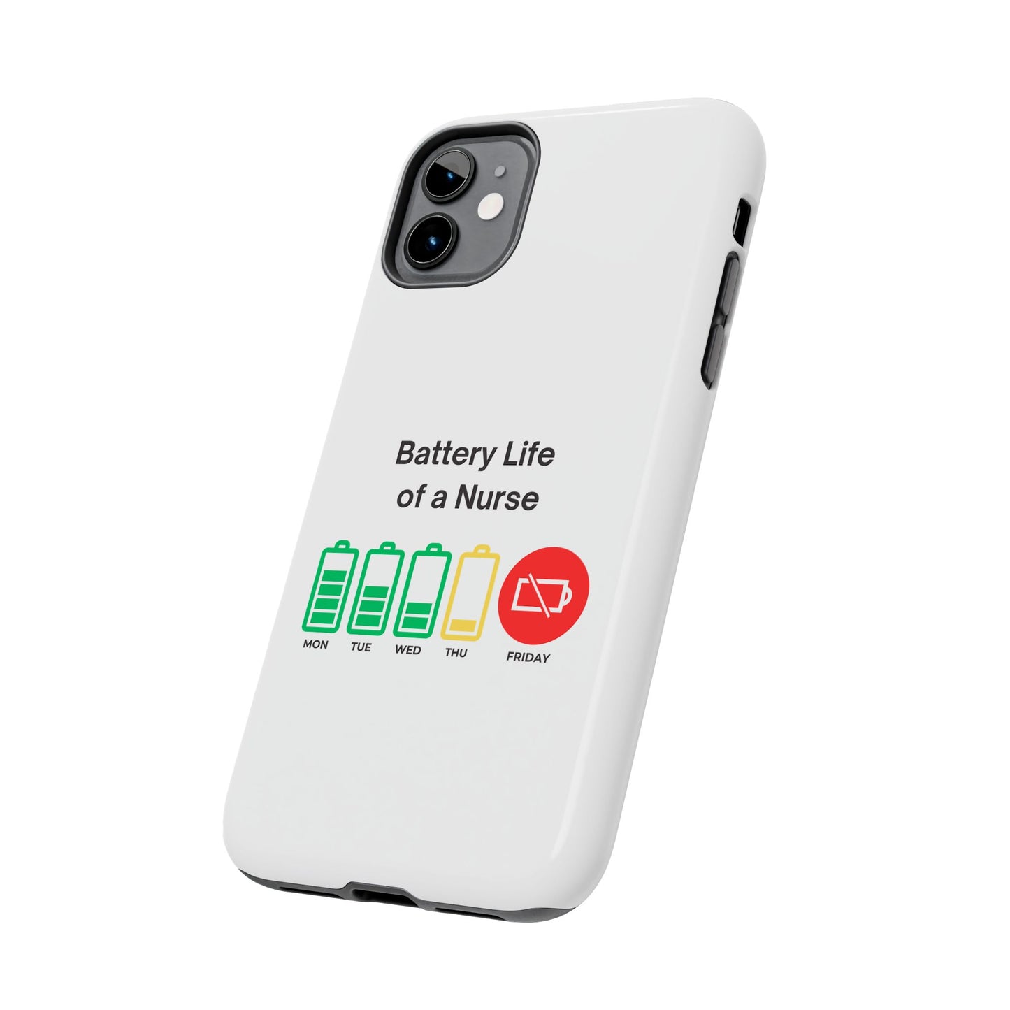 Battery Life of a Nurse - Tough iPhone Cases - Choose your Size