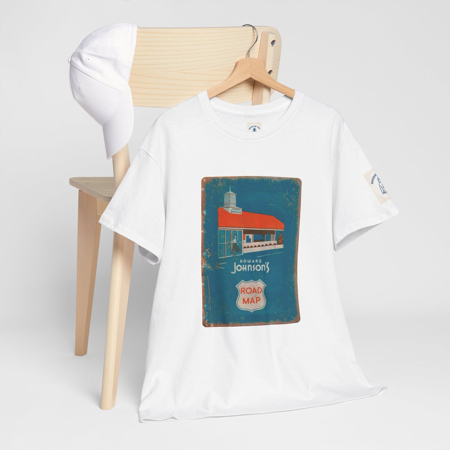 Retro Distressed HOWARD JOHNSON’S - Unisex Heavy Cotton Tee, Vintage Style Tee, Casual Wear, Summer Essentials, Gift for Nostalgia Lovers