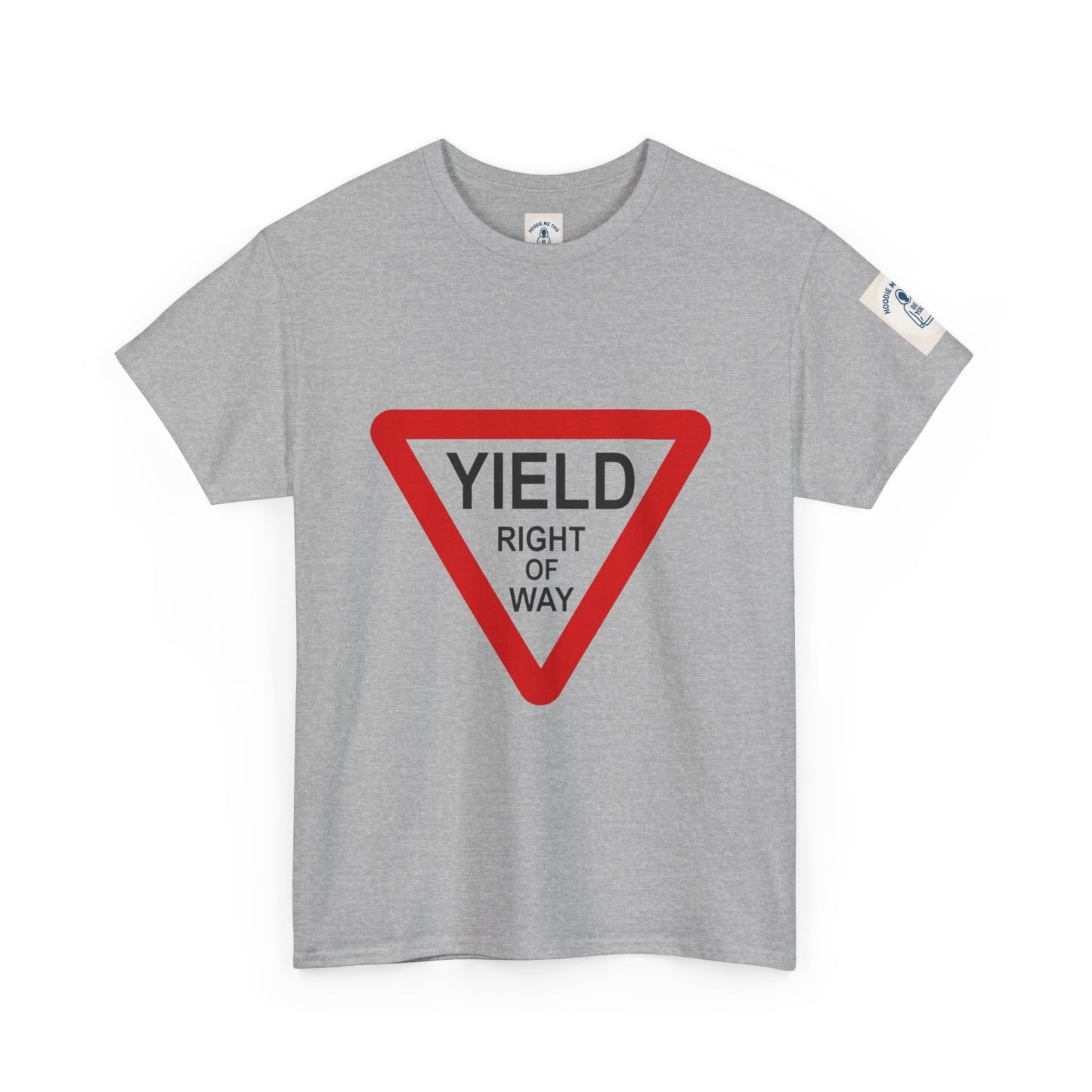 Yield Right of Way - Unisex Heavy Cotton Tee