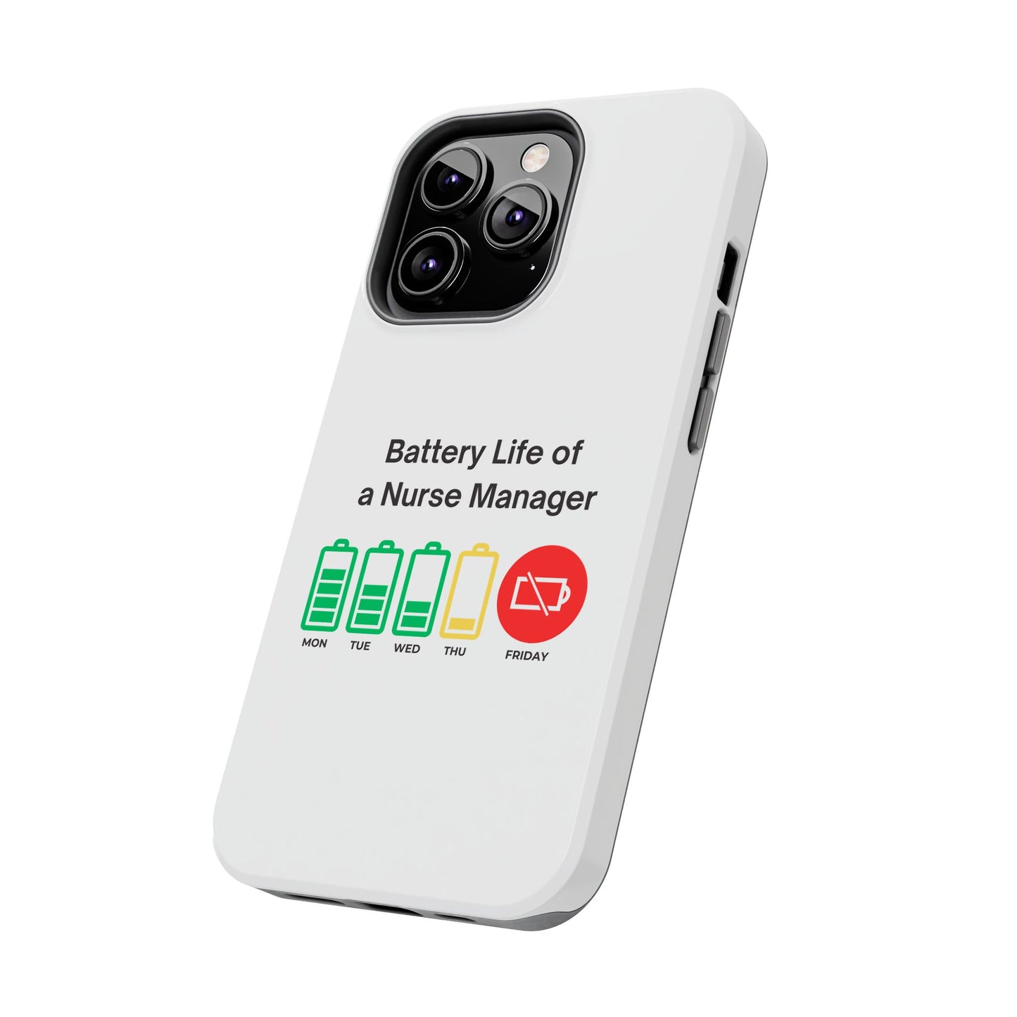 Battery Life of a Nurse Manager - tough iPhone Cases - Choose your Size