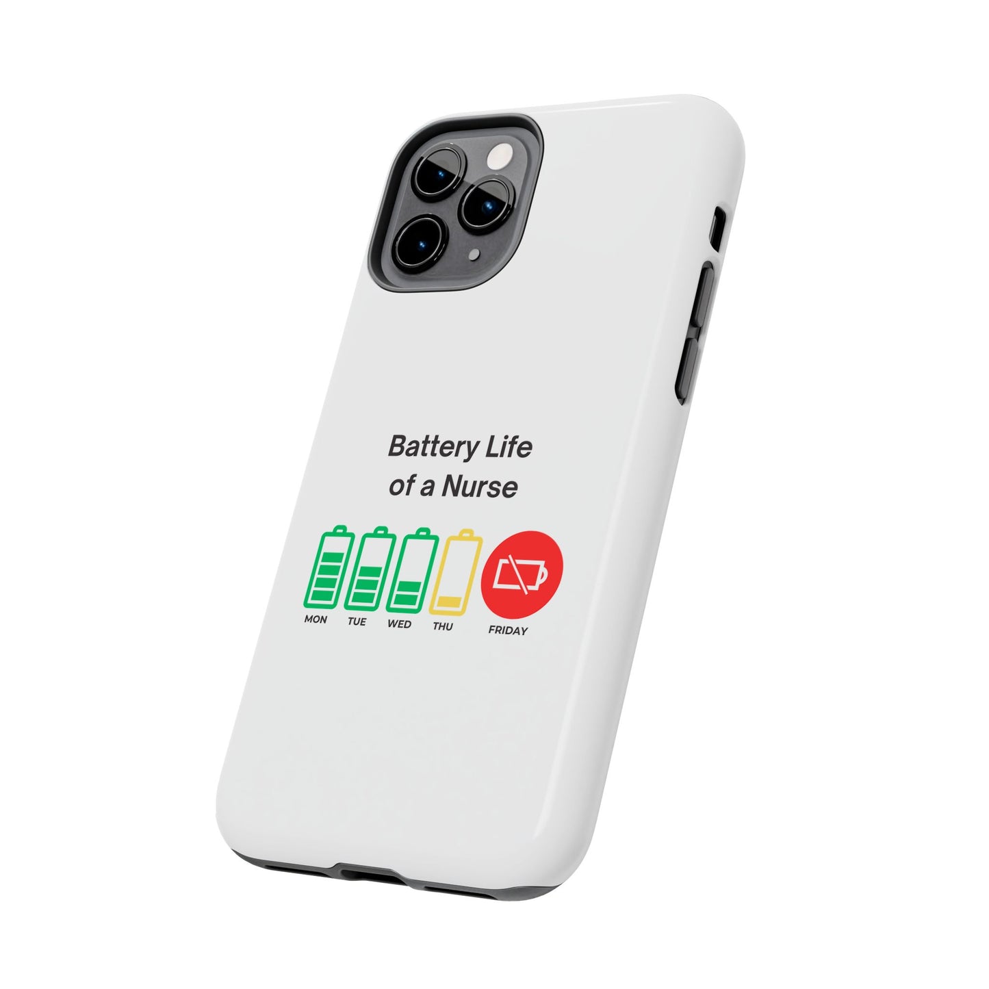 Battery Life of a Nurse - Tough iPhone Cases - Choose your Size