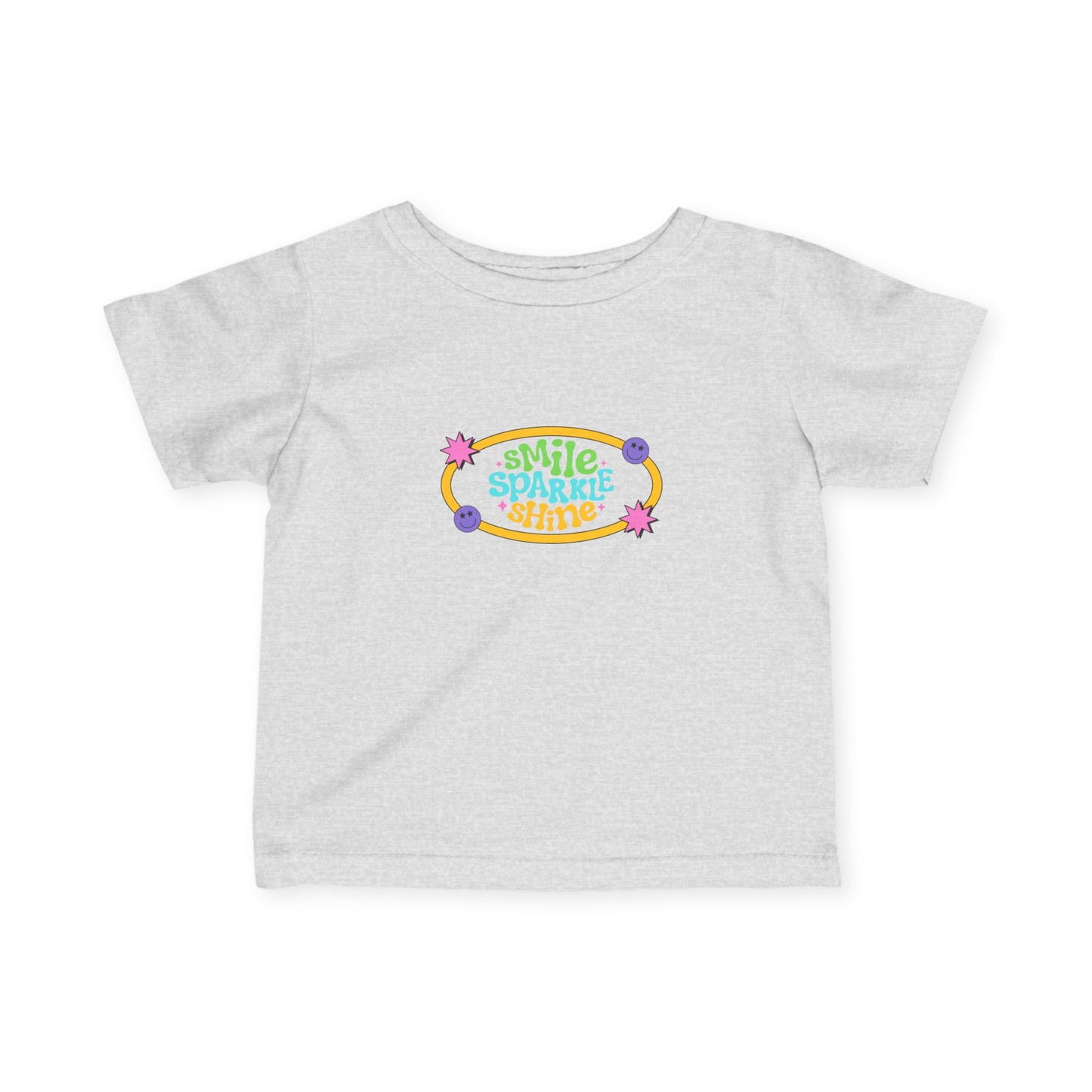 Smile Sparkle Shine - Infant Tee, Cute Baby Shirt, Toddler Graphics, Baby Shower Gift, Nursery Decor