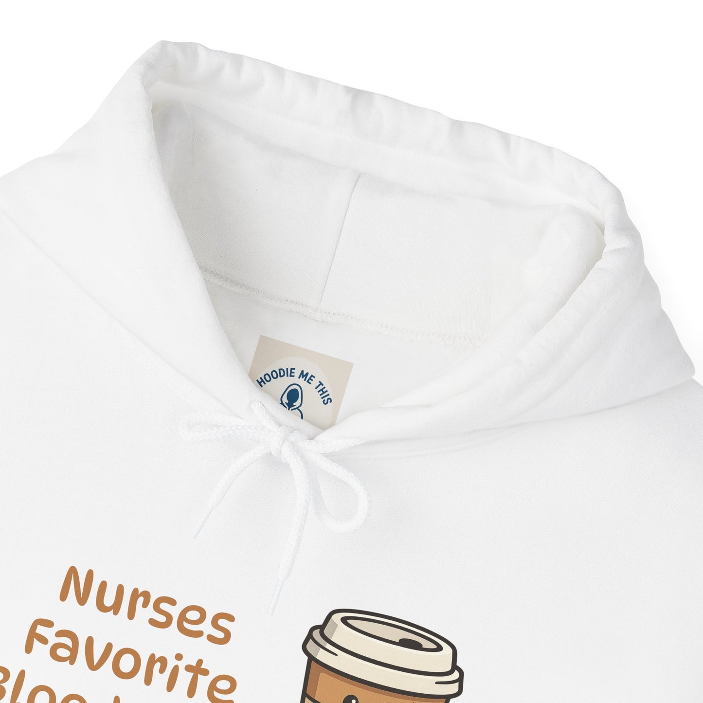 Nurse Humor Hoodie - Nurses Favorite Blood Type - Funny Gift for Nurses, Cozy Sweatshirt for Healthcare Workers