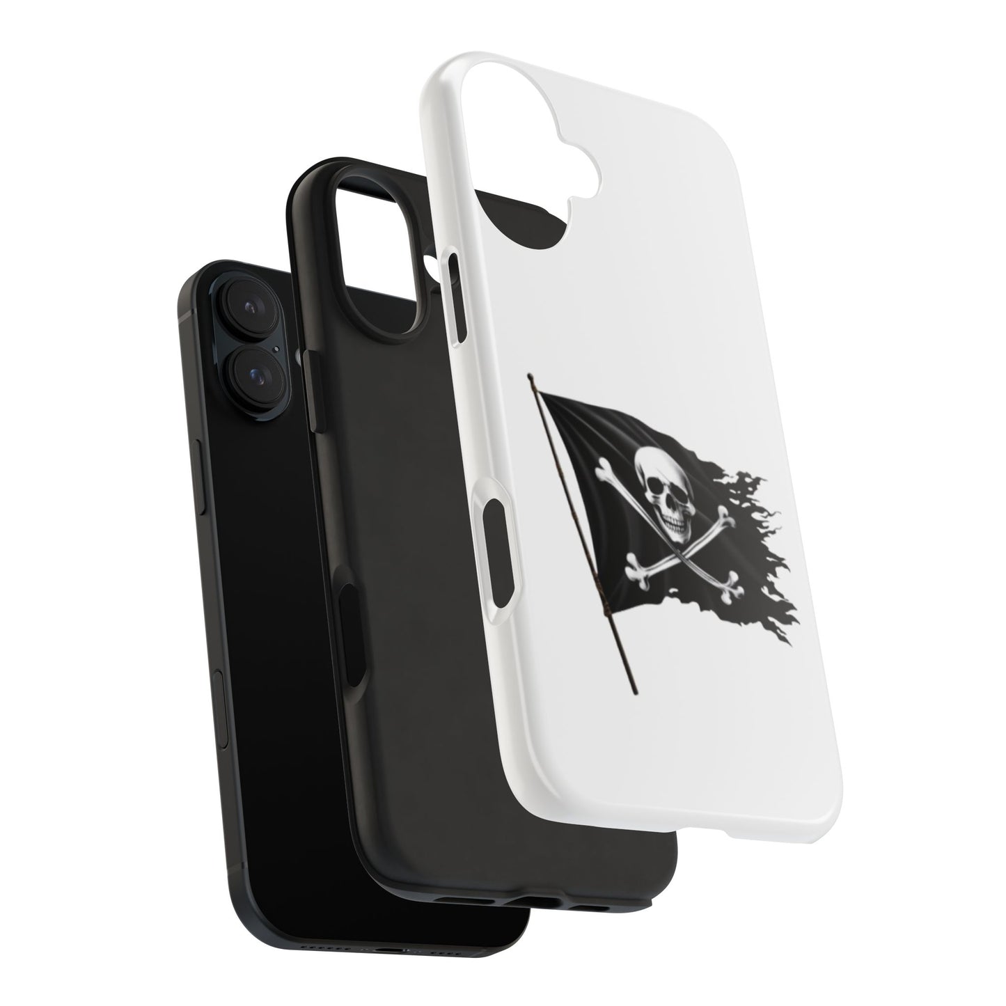 Black Skull Pirate Flag - Tough iPhone Cases - Choose your Size