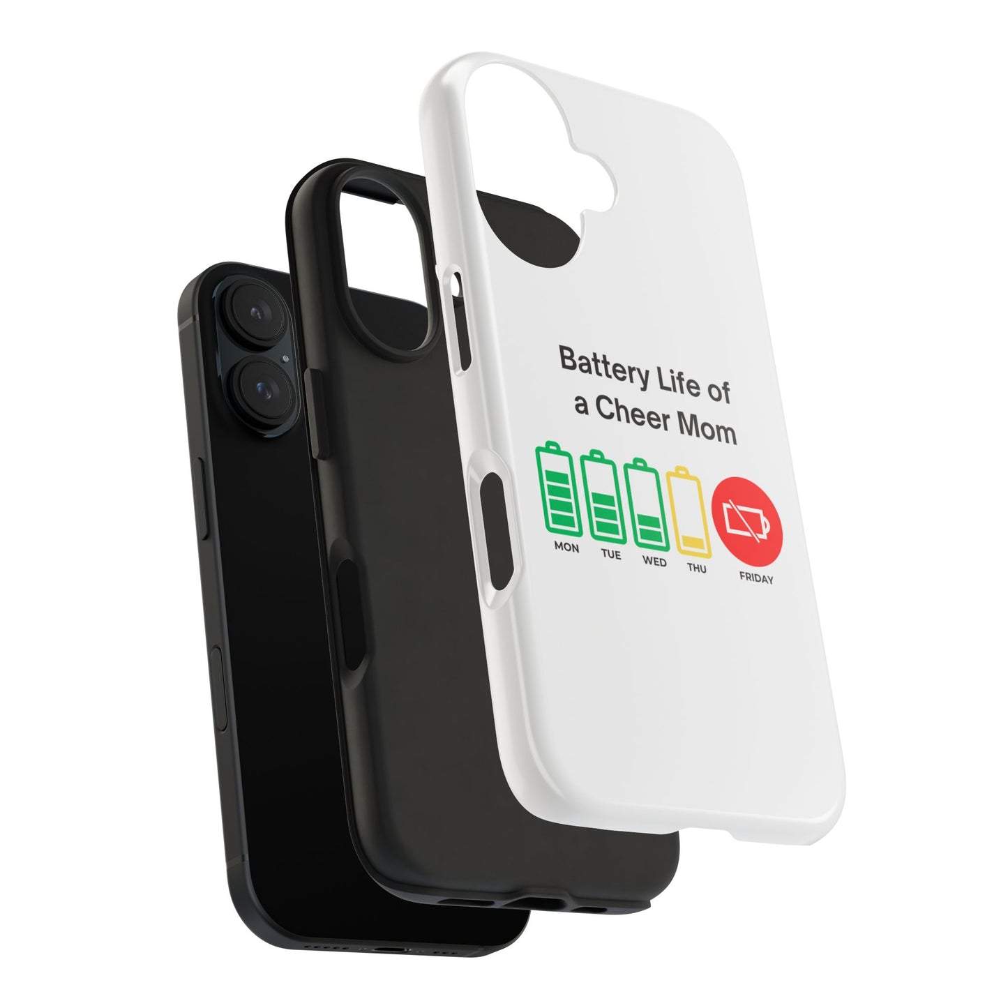 Battery Life of a Cheer Mom - Tough iPhone Cases - Choose your Size