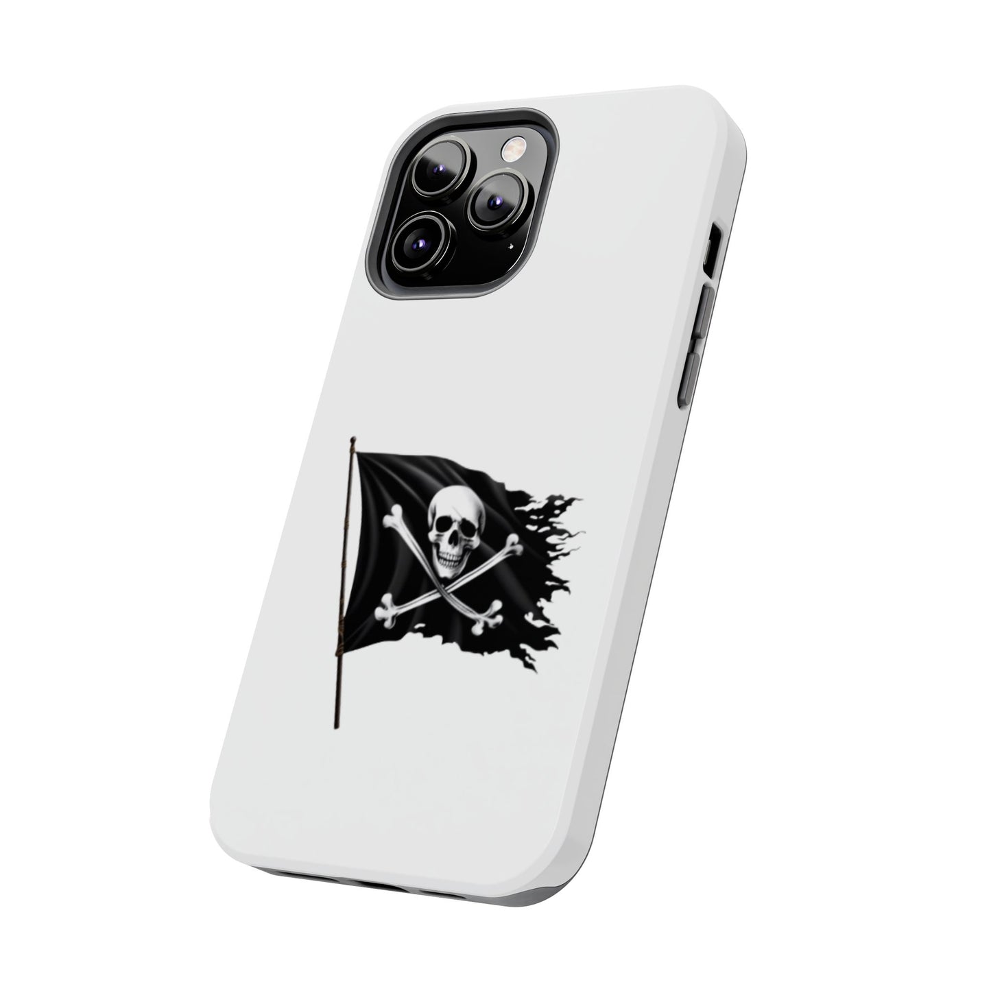 Black Skull Pirate Flag - Tough iPhone Cases - Choose your Size