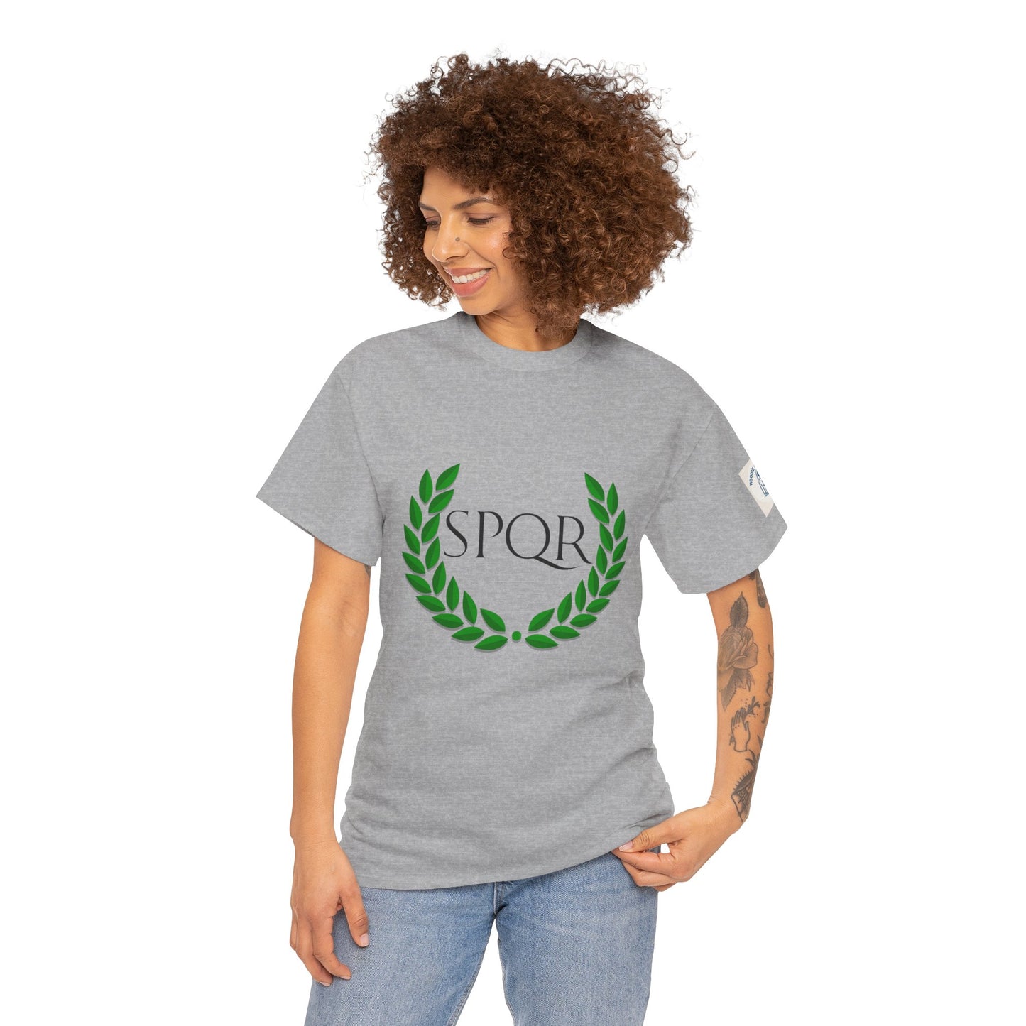 SPQR - Unisex Heavy Cotton Tee, Vintage Style Tee, Casual Wear, Summer Essentials, Gift for History Lovers