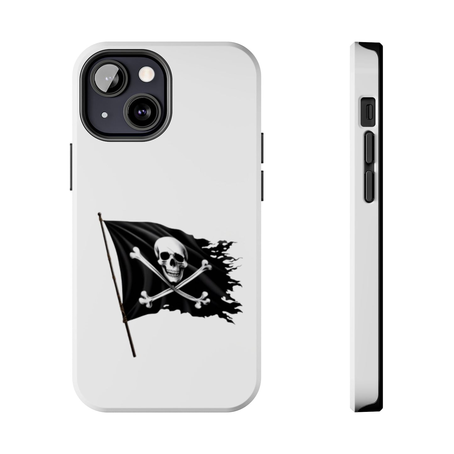 Black Skull Pirate Flag - Tough iPhone Cases - Choose your Size