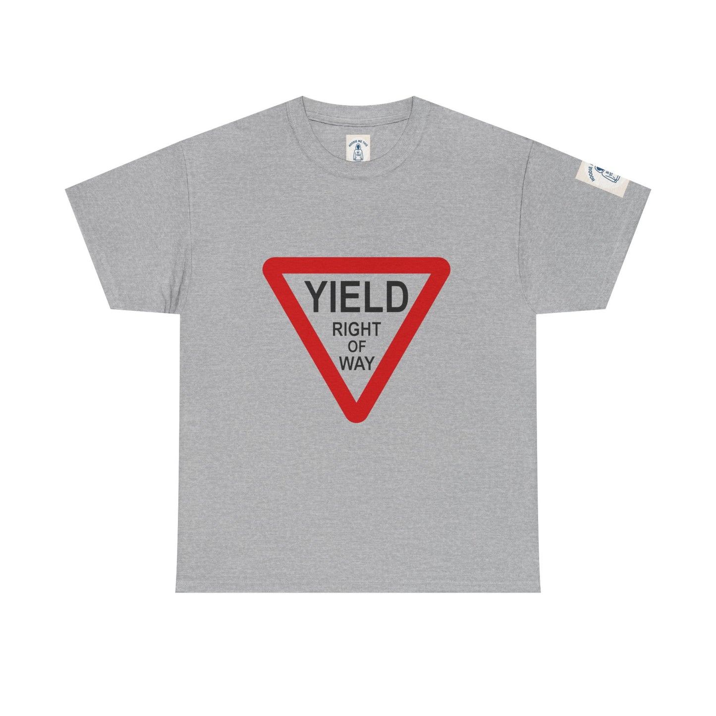 Yield Right of Way - Unisex Heavy Cotton Tee