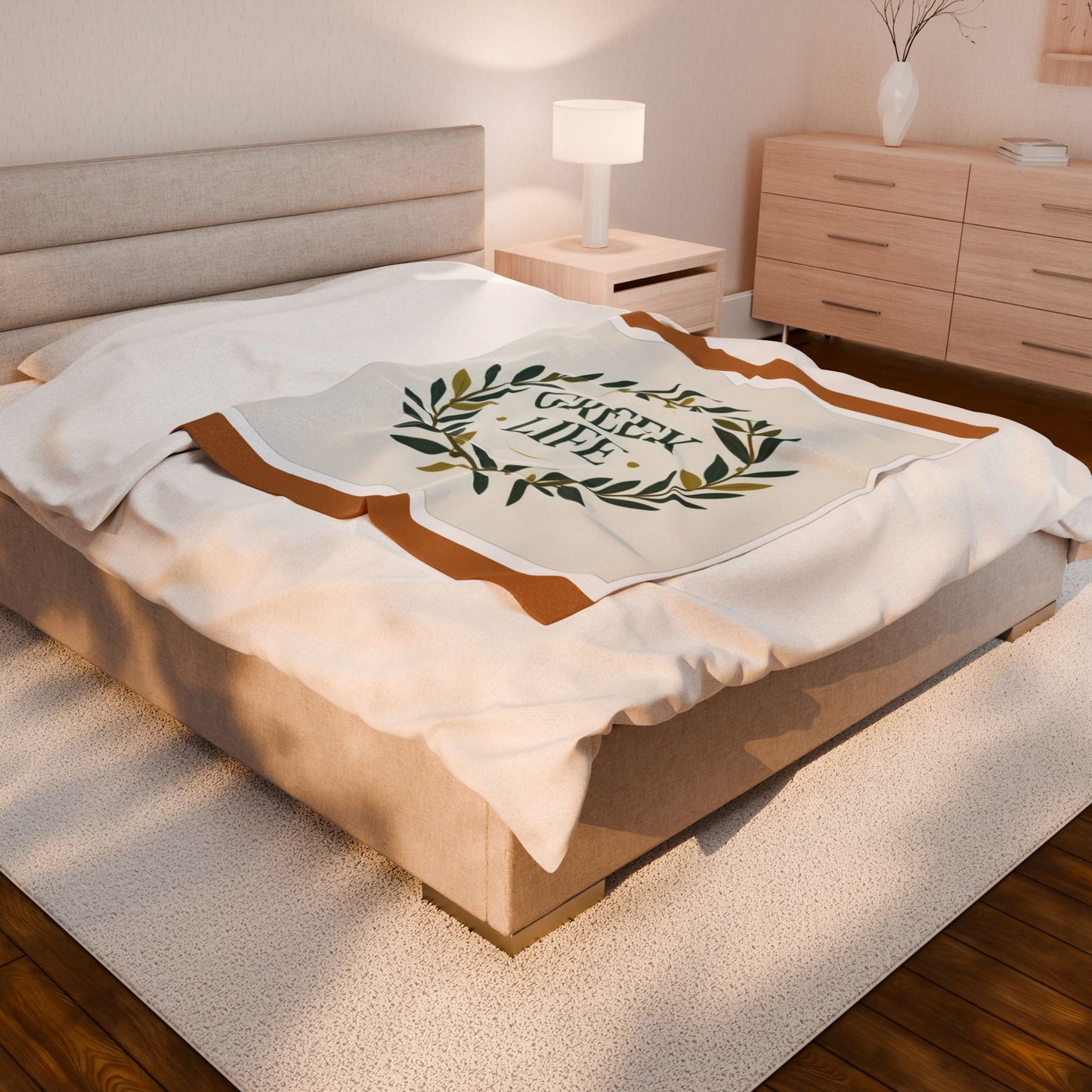 Greek Life Velveteen Plush Blanket, Cozy Greek Decor, College Gift, Sorority/Fraternity Blanket, Home Blanket for Students