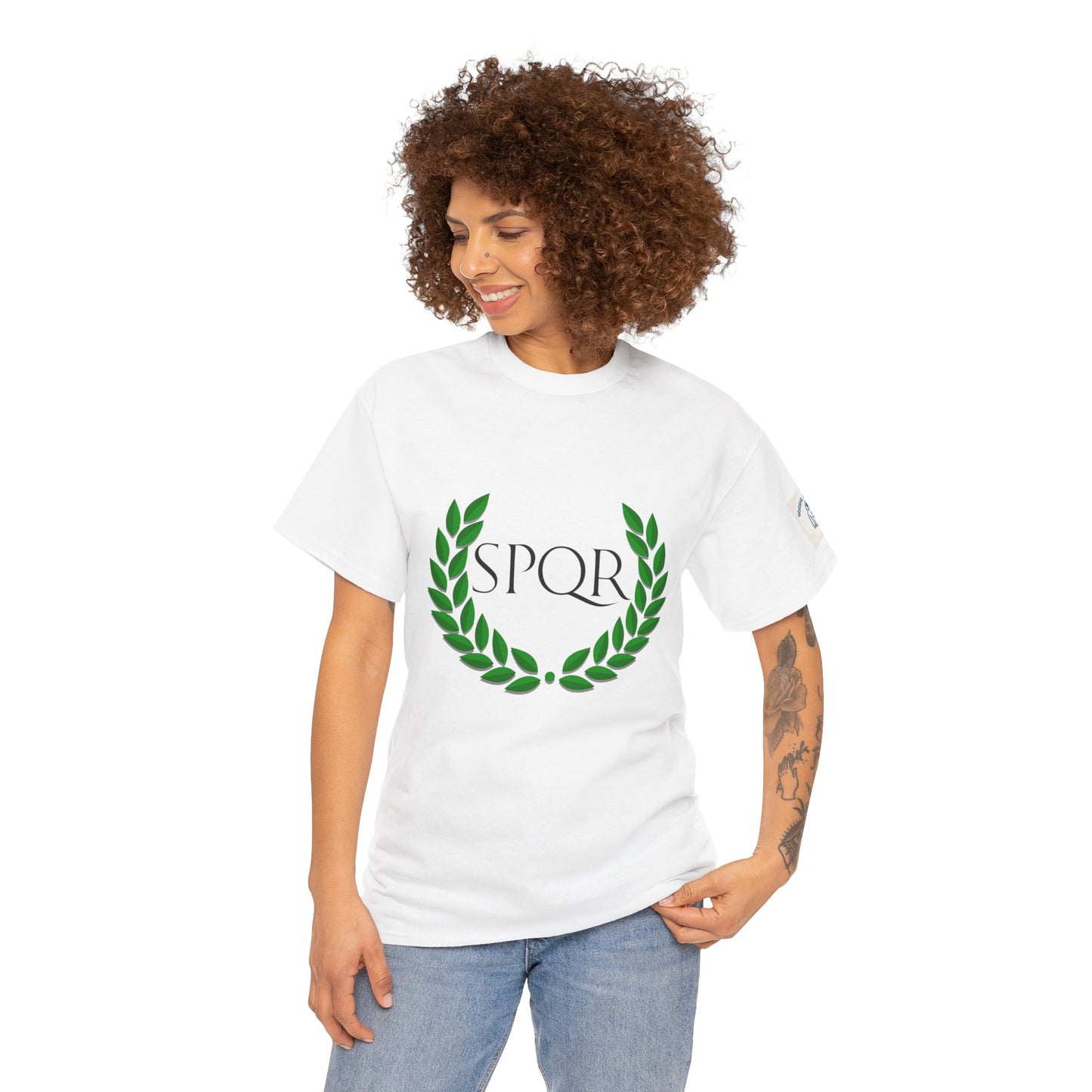 SPQR - Unisex Heavy Cotton Tee, Vintage Style Tee, Casual Wear, Summer Essentials, Gift for History Lovers