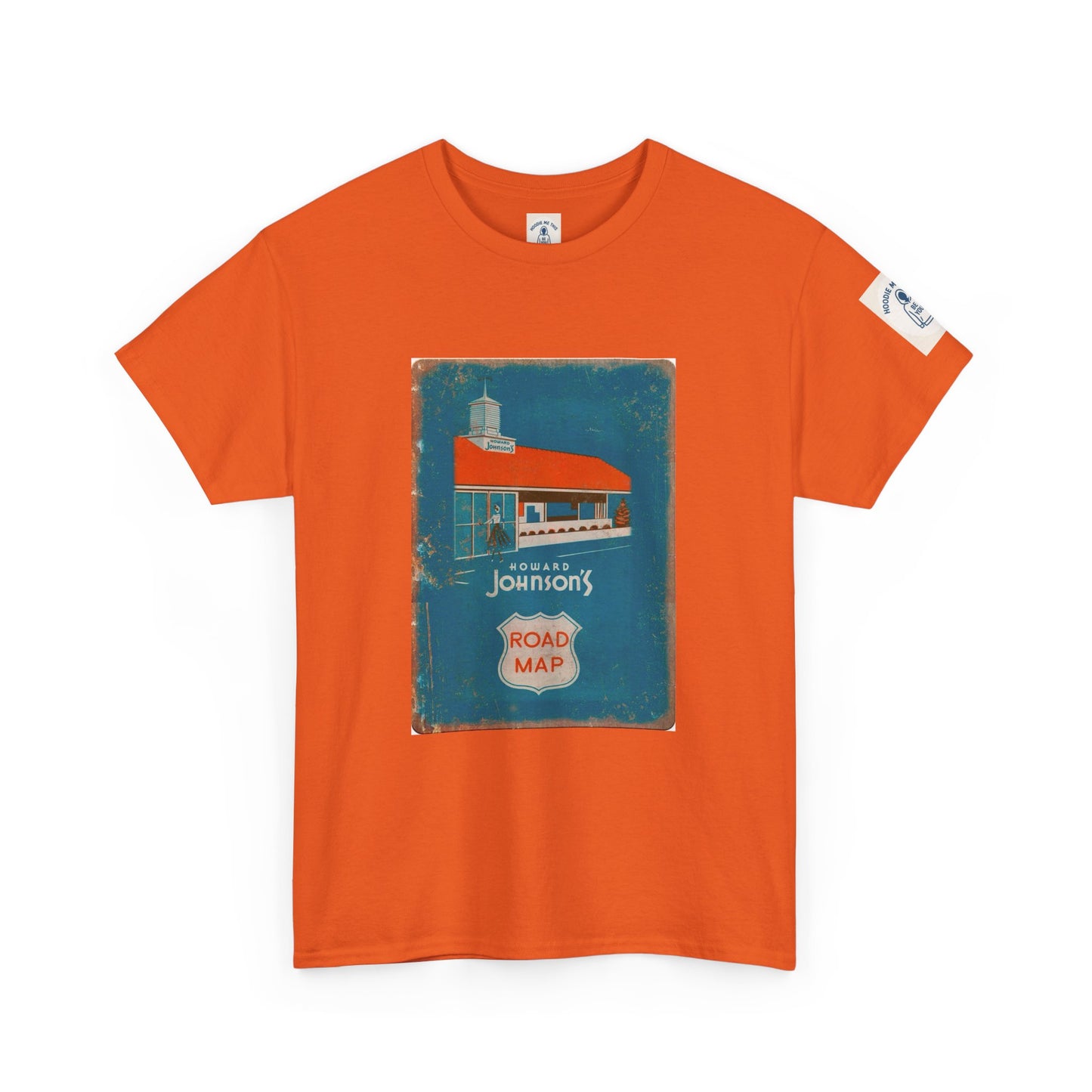 Retro Distressed HOWARD JOHNSON’S - Unisex Heavy Cotton Tee, Vintage Style Tee, Casual Wear, Summer Essentials, Gift for Nostalgia Lovers