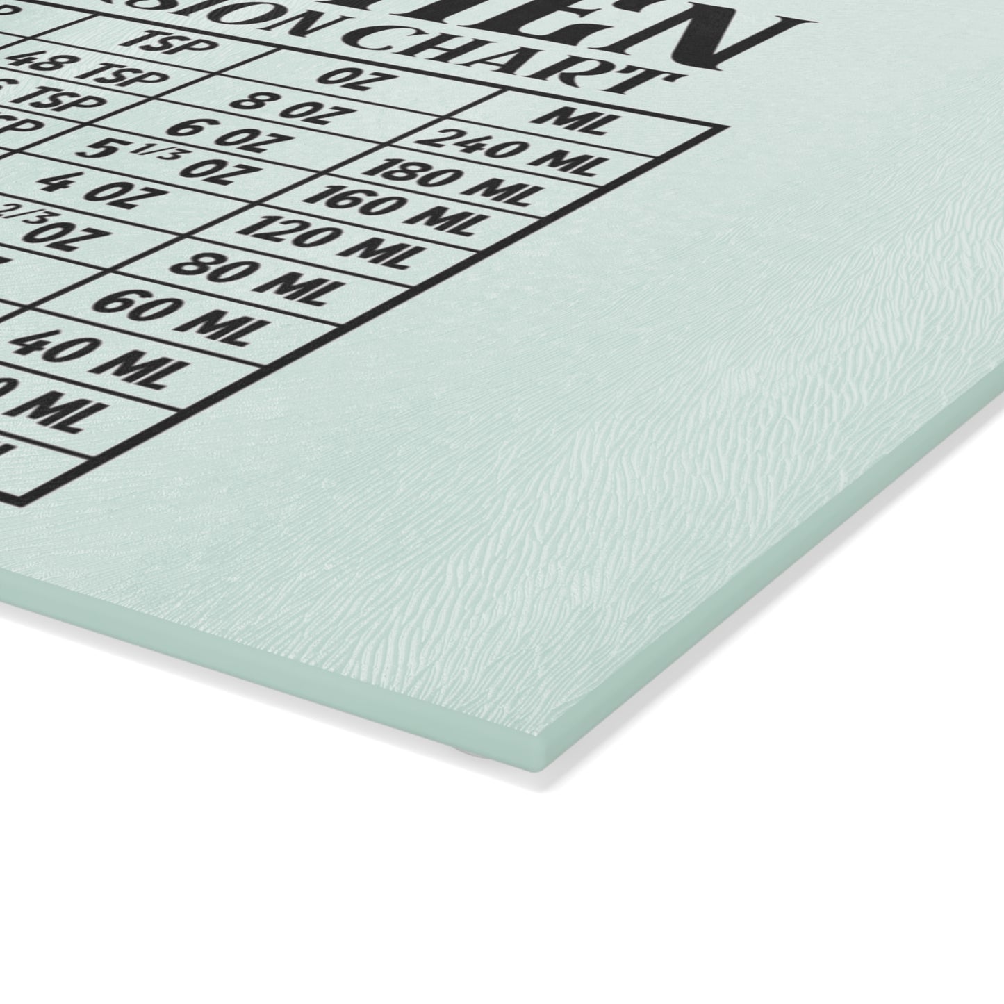 KITCHEN CONVERSION CHART Glass Cutting Board, Kitchen Decor, Gift for Grill Lovers, Unique Cooking Gifts, Housewarming Gift