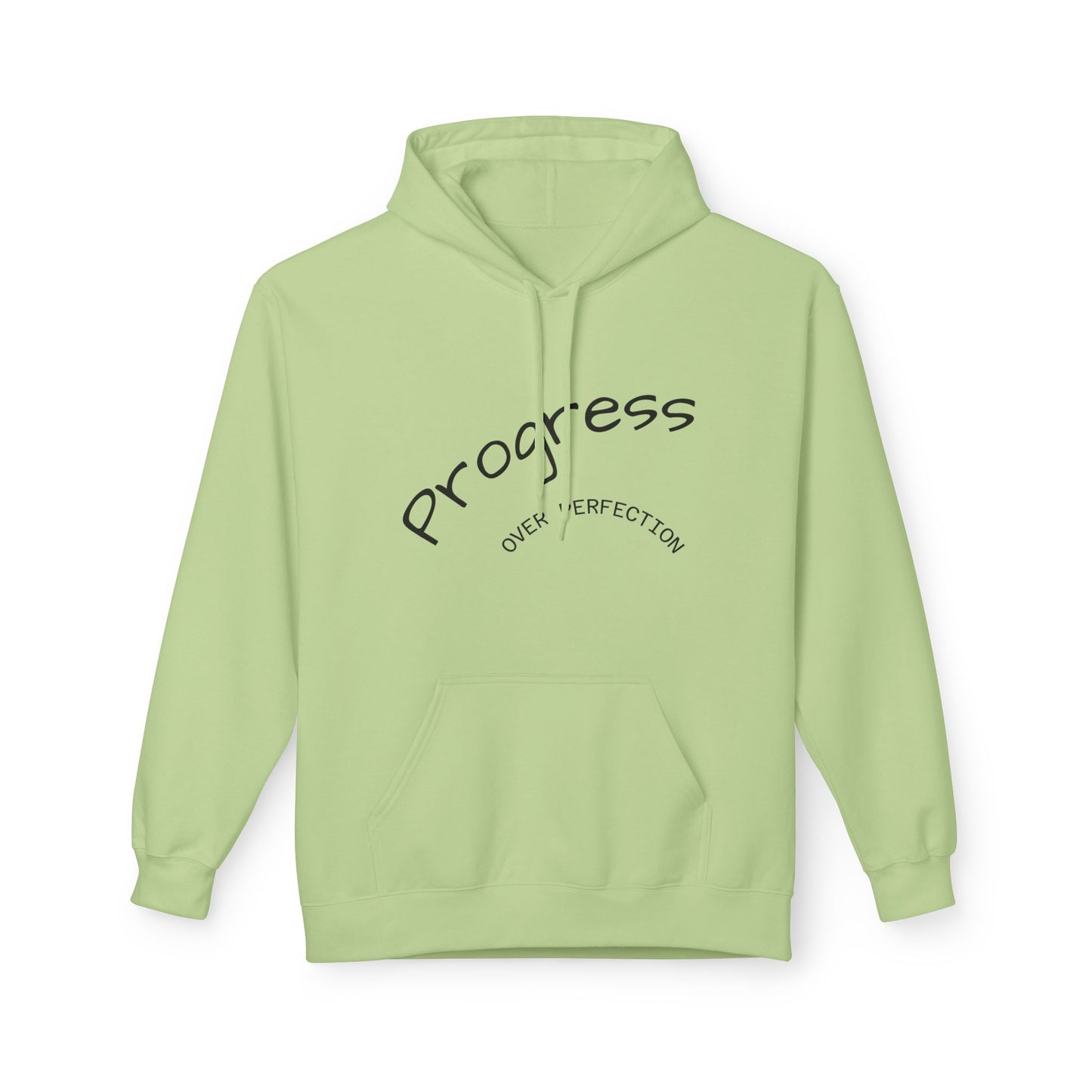 Progress Over Perfection Hoodie, Cozy Fleece Sweatshirt for Self-Care, Unisex Gift for Motivation, Self-Improvement, Relaxation Wear