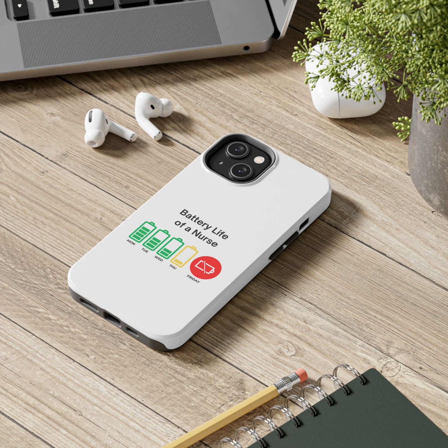 Battery Life of a Nurse - Tough iPhone Cases - Choose your Size