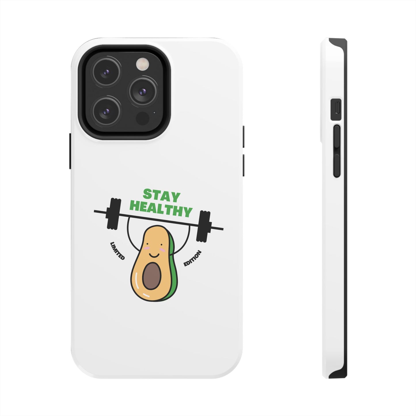 Stay Healthy Avocado - Tough iPhone Cases - Choose your Size