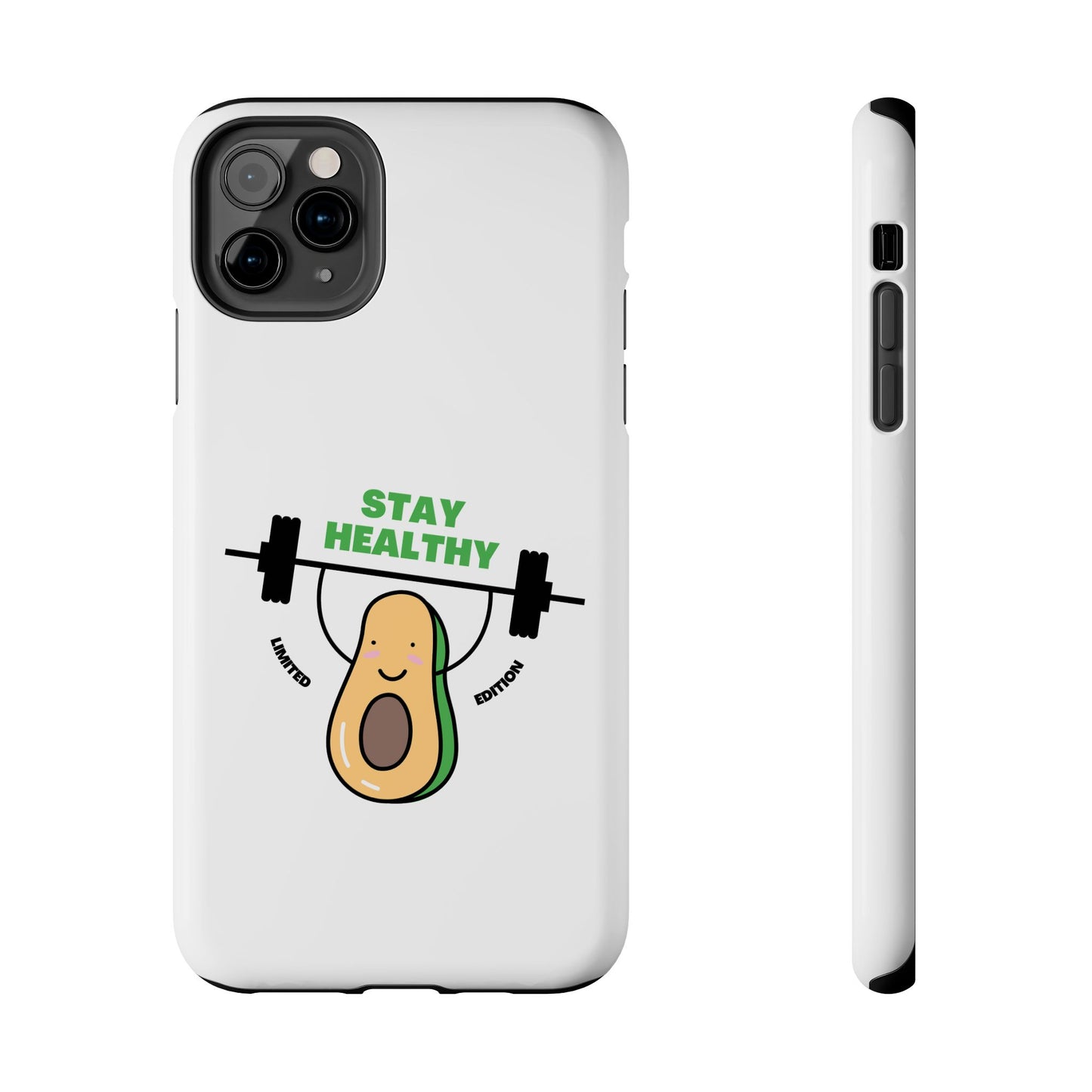 Stay Healthy Avocado - Tough iPhone Cases - Choose your Size